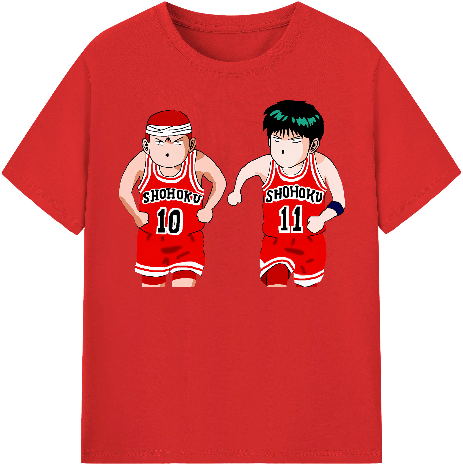 SLAM DUNK／スラムダンク 綿100％半袖Tシャツ（フロントプリント）