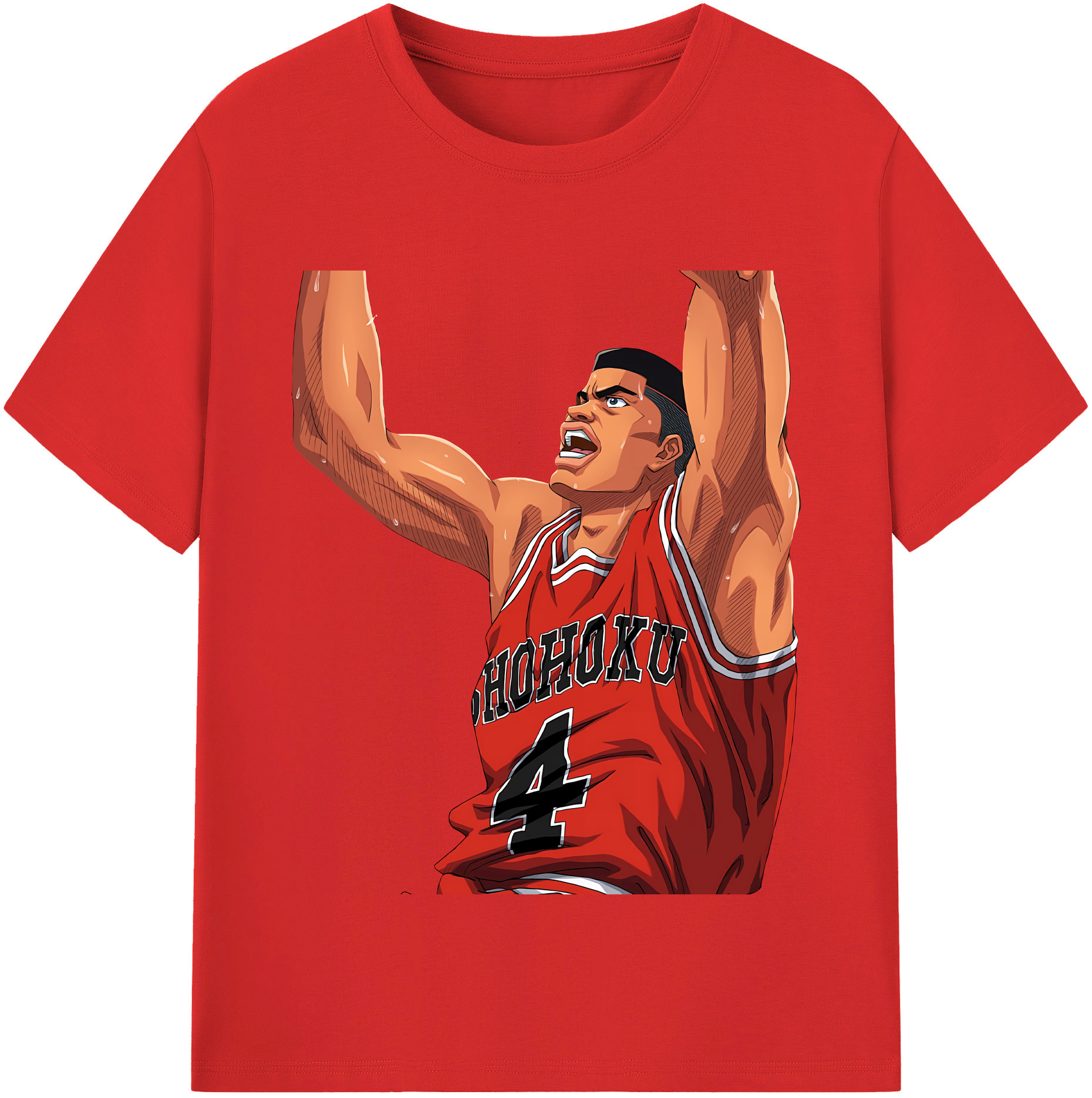 SLAM DUNK／スラムダンク 綿100％半袖Tシャツ（フロントプリント）