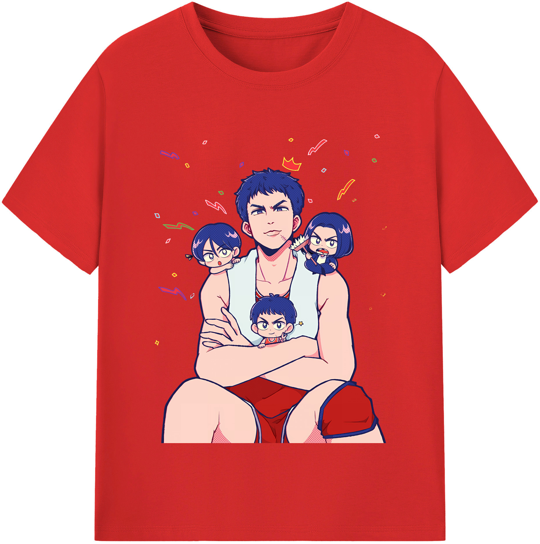 SLAM DUNK／スラムダンク 綿100％半袖Tシャツ（フロントプリント）