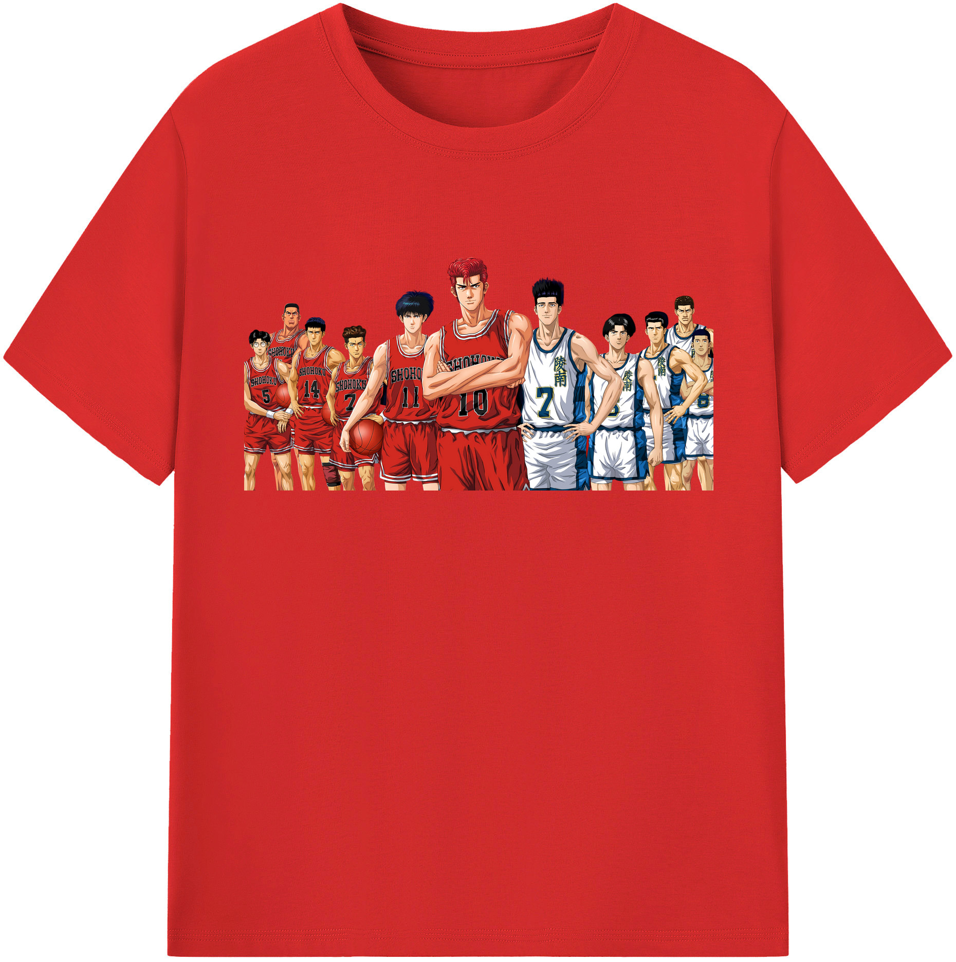 SLAM DUNK／スラムダンク 綿100％半袖Tシャツ（フロントプリント）