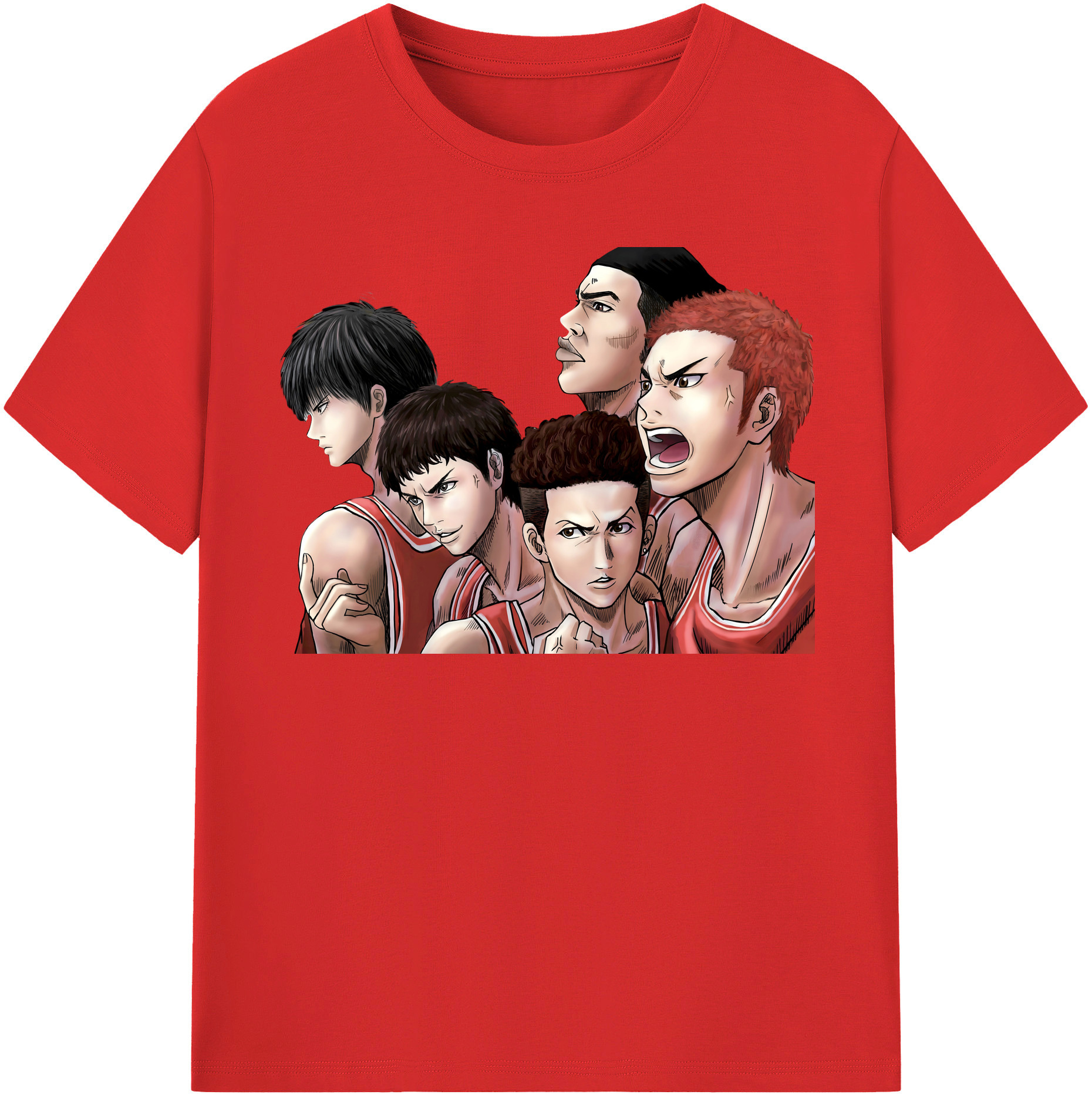 SLAM DUNK／スラムダンク 綿100％半袖Tシャツ（フロントプリント）