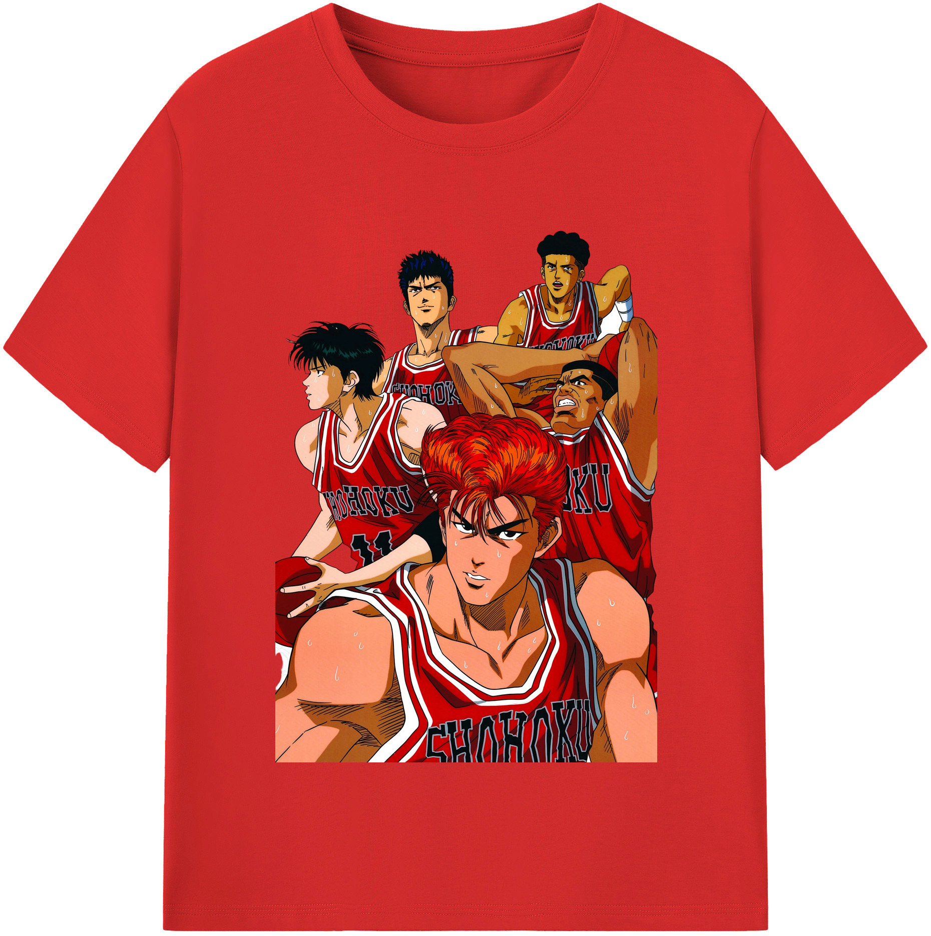 SLAM DUNK／スラムダンク 綿100％半袖Tシャツ（フロントプリント）