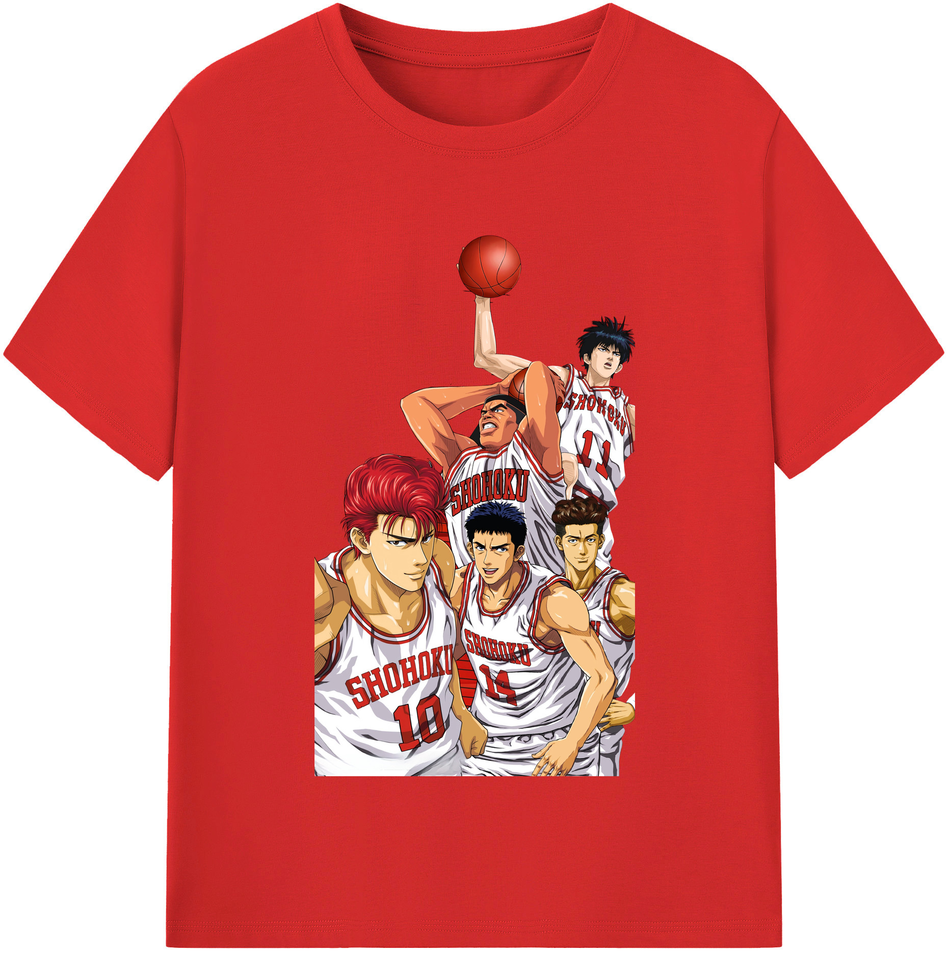 SLAM DUNK／スラムダンク 綿100％半袖Tシャツ（フロントプリント）