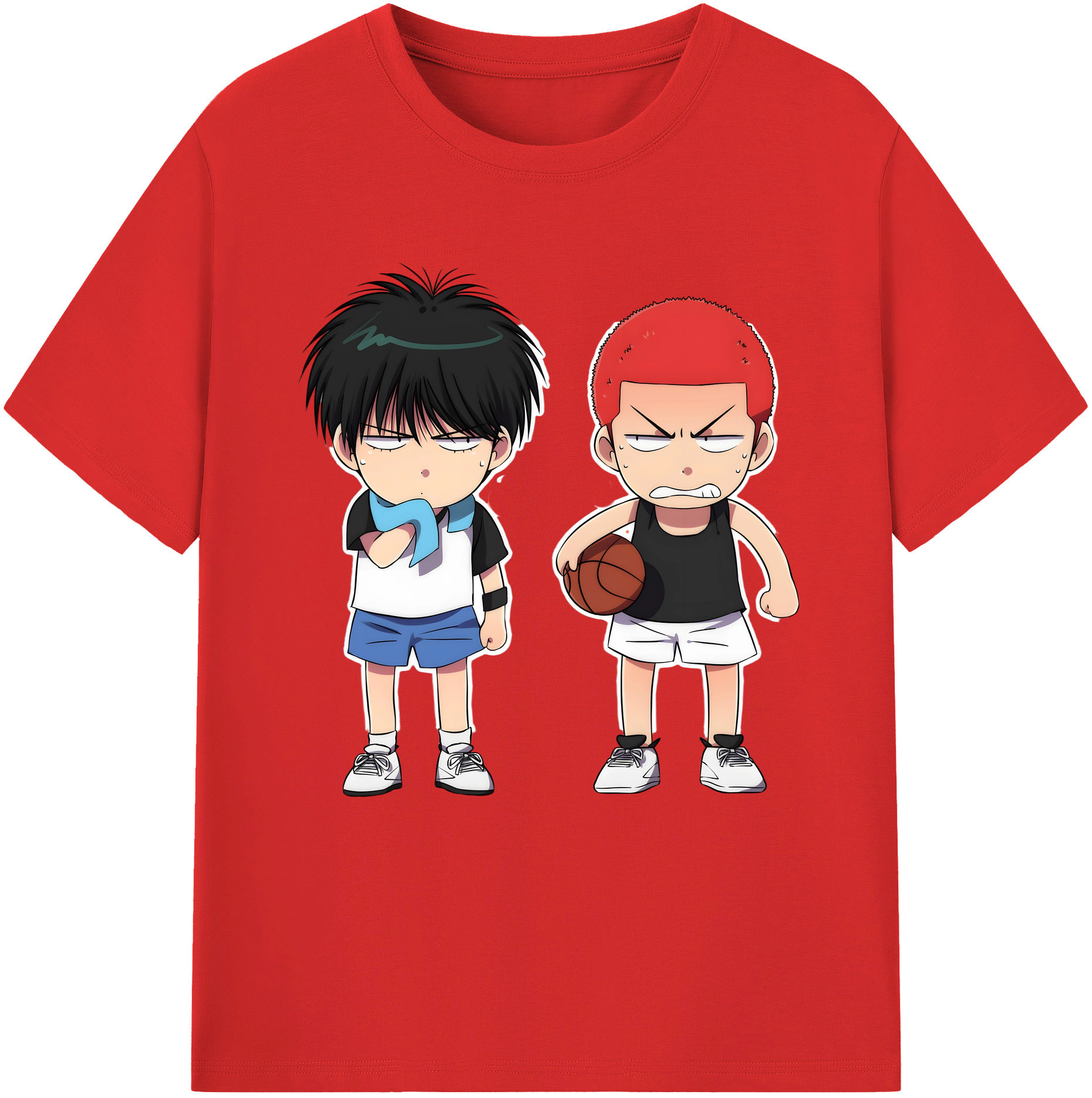 SLAM DUNK／スラムダンク 綿100％半袖Tシャツ（フロントプリント）