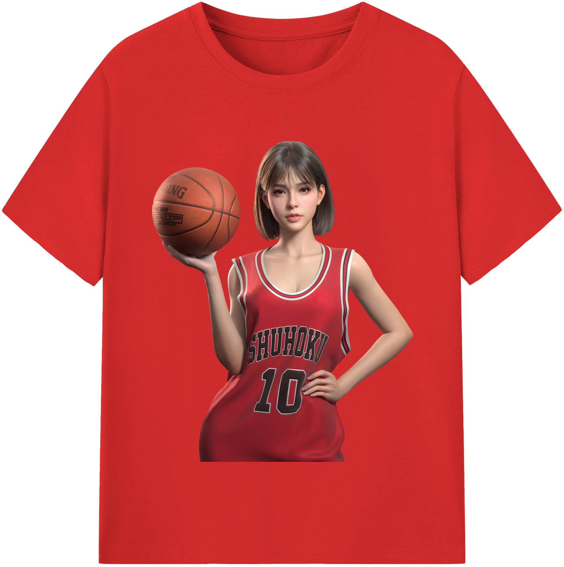 SLAM DUNK／スラムダンク 綿100％半袖Tシャツ（フロントプリント）