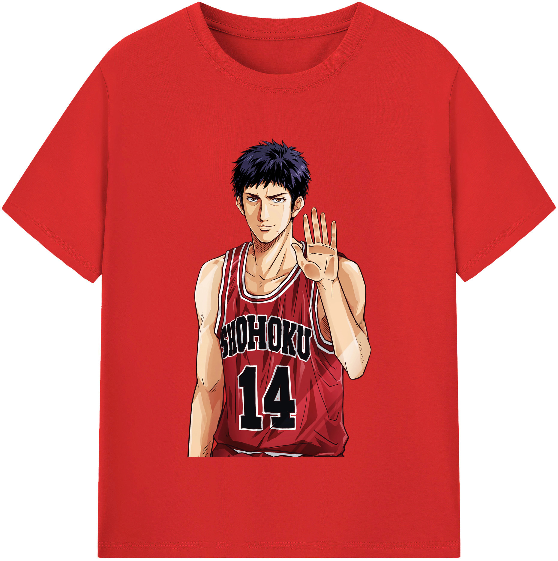 SLAM DUNK／スラムダンク 綿100％半袖Tシャツ（フロントプリント）