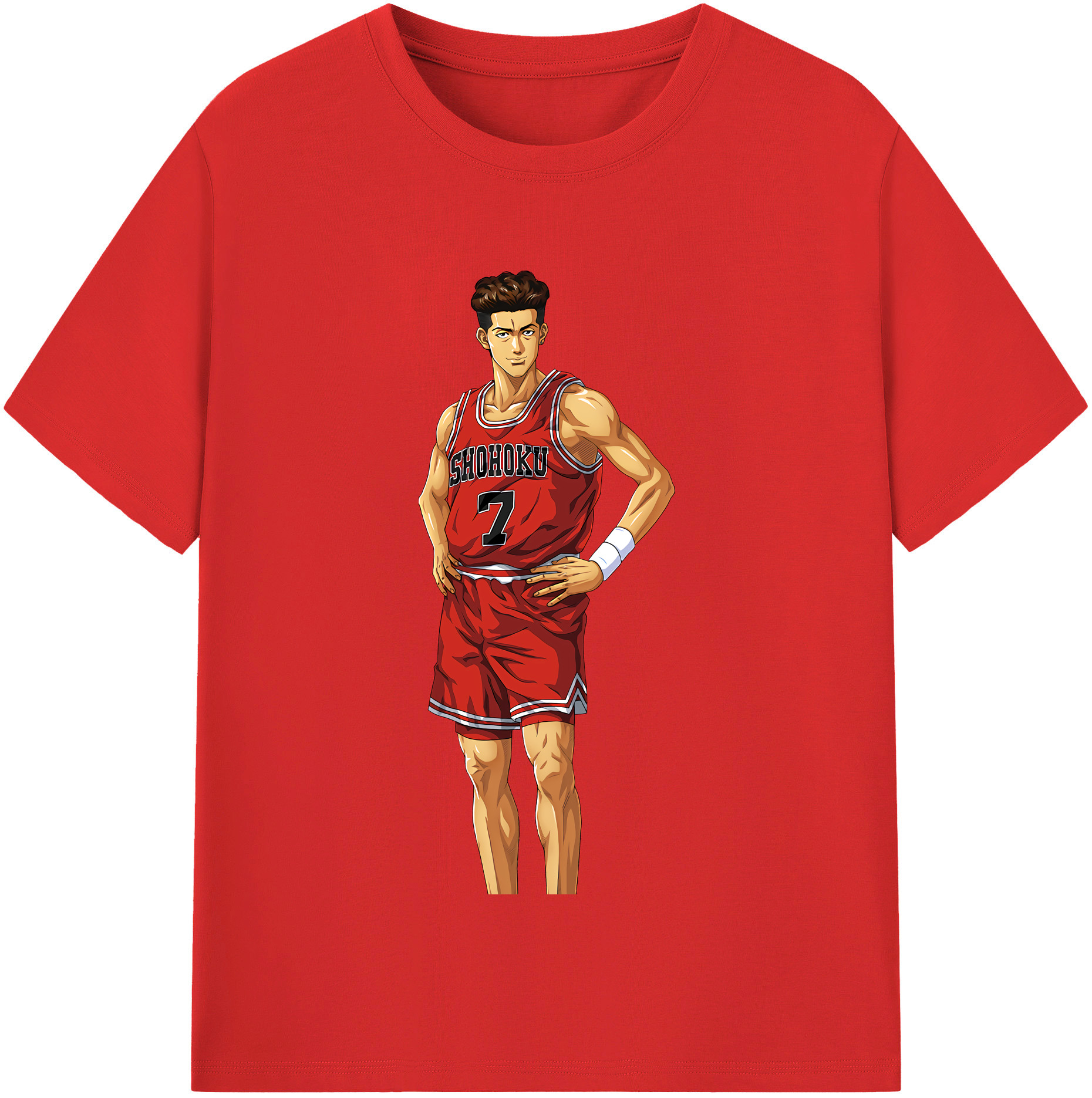 SLAM DUNK／スラムダンク 綿100％半袖Tシャツ（フロントプリント）