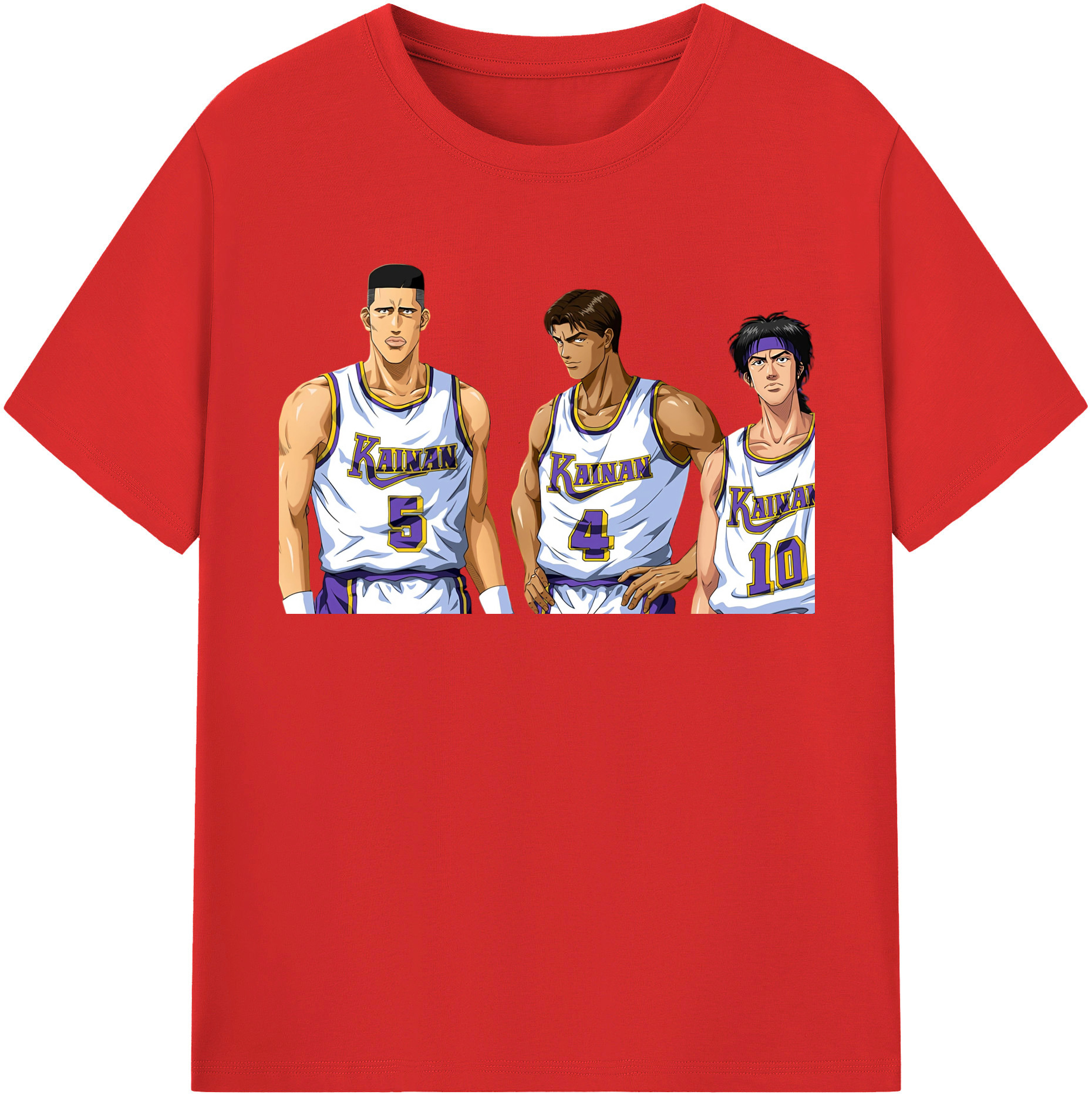 SLAM DUNK／スラムダンク 綿100％半袖Tシャツ（フロントプリント）