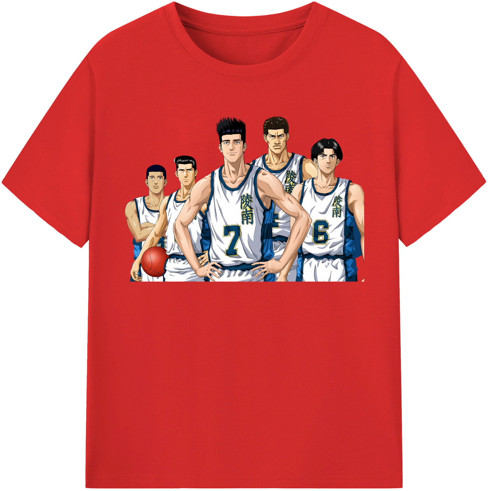 SLAM DUNK／スラムダンク 綿100％半袖Tシャツ（フロントプリント）