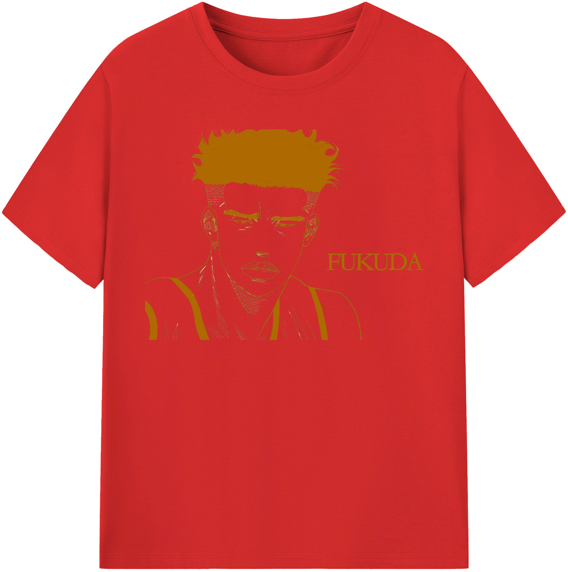 SLAM DUNK／スラムダンク 綿100％半袖Tシャツ（フロントプリント）