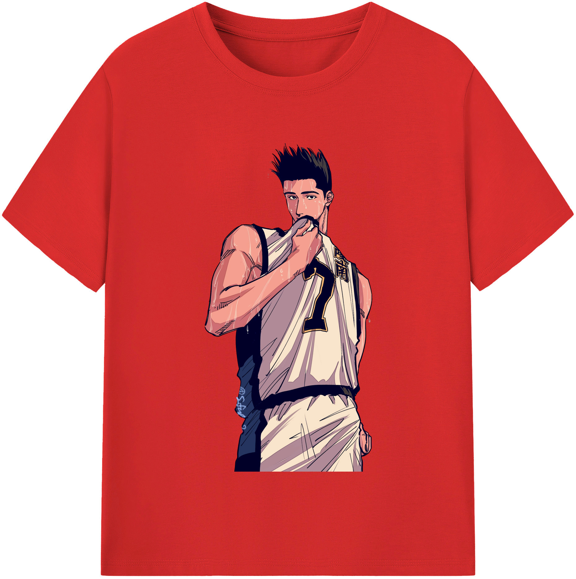 SLAM DUNK／スラムダンク 綿100％半袖Tシャツ（フロントプリント）