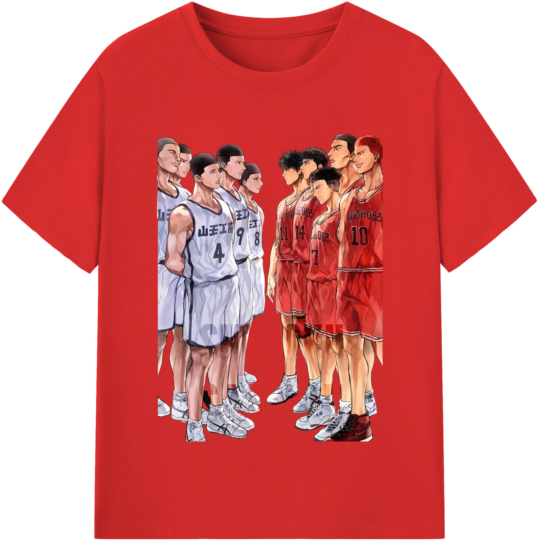 SLAM DUNK／スラムダンク 綿100％半袖Tシャツ（フロントプリント）
