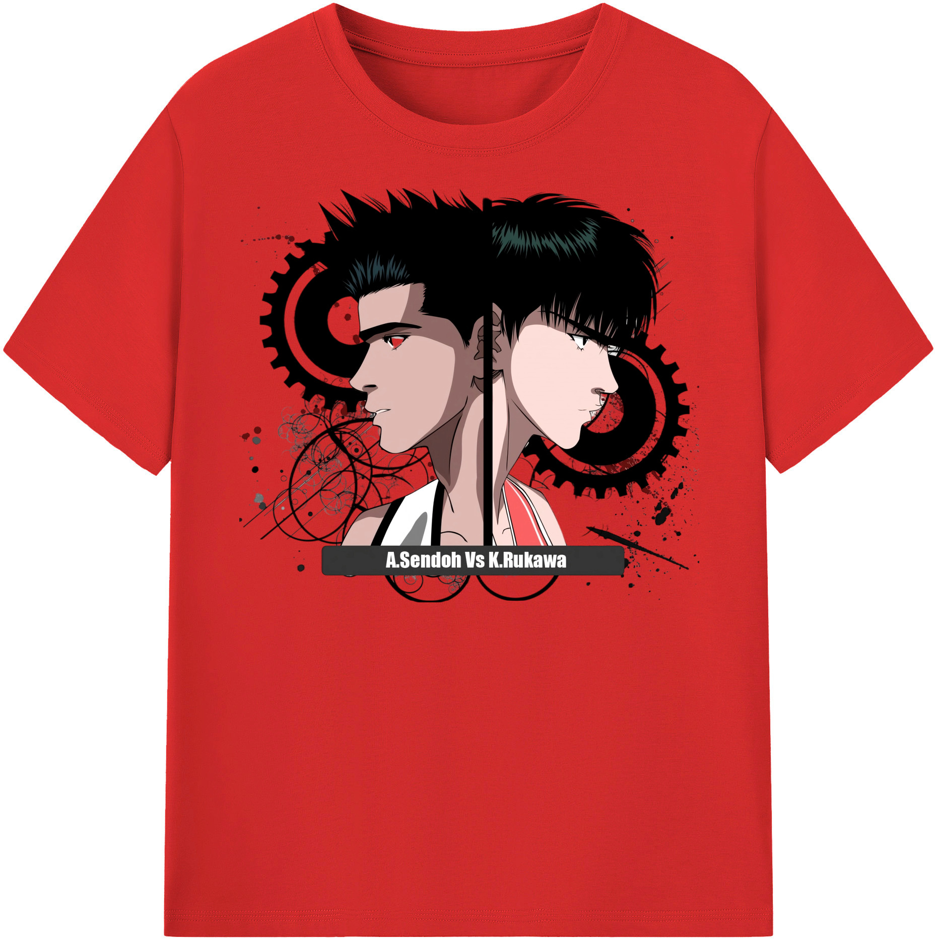 SLAM DUNK／スラムダンク 綿100％半袖Tシャツ（フロントプリント）