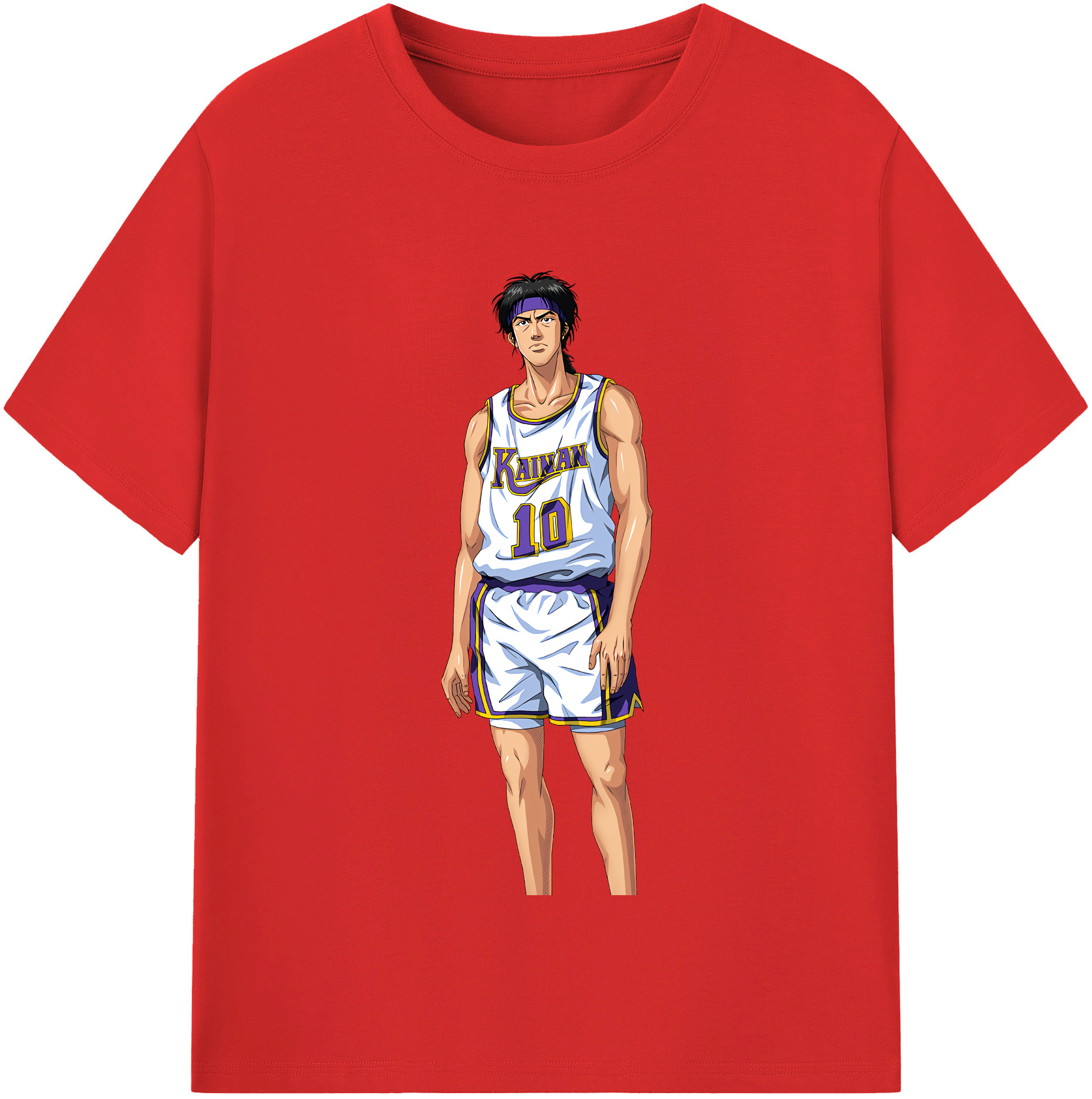 SLAM DUNK／スラムダンク 綿100％半袖Tシャツ（フロントプリント）