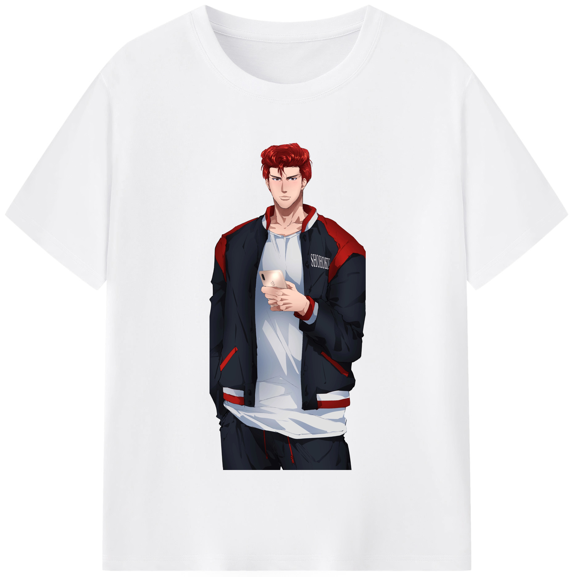 SLAM DUNK／スラムダンク 綿100％半袖Tシャツ（フロントプリント）