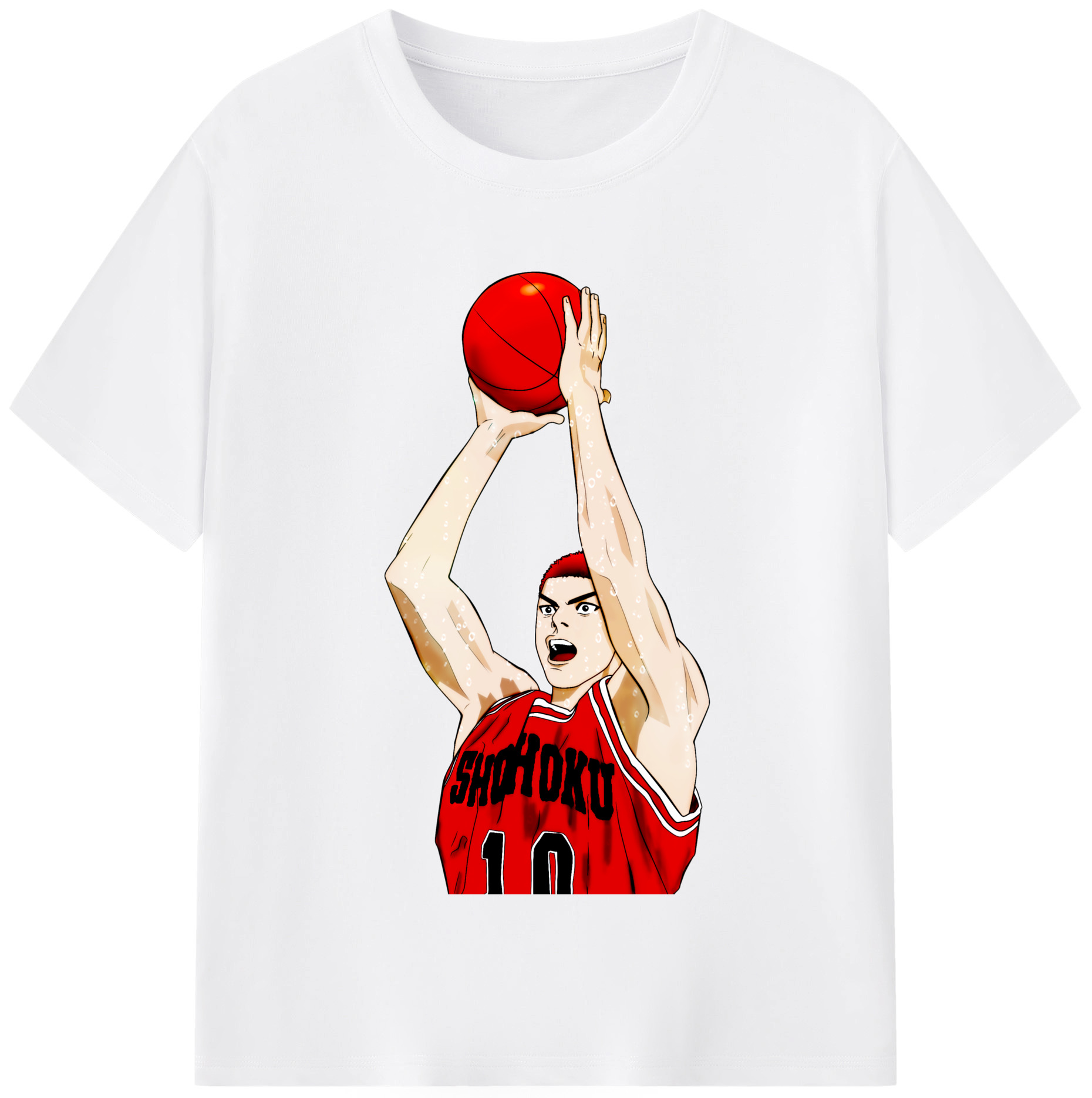 SLAM DUNK／スラムダンク 綿100％半袖Tシャツ（フロントプリント）