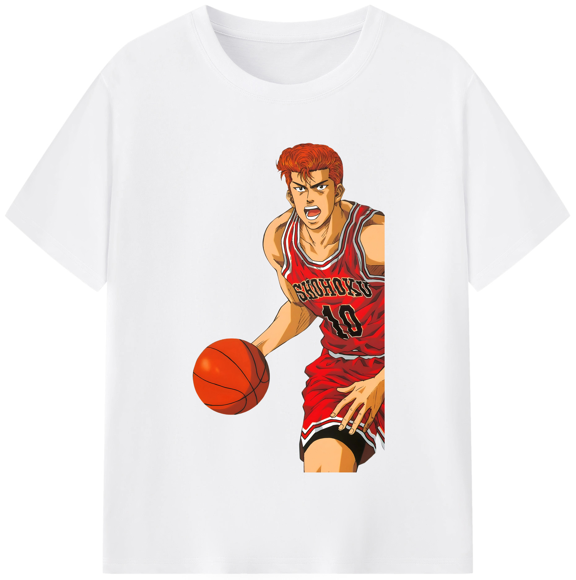 SLAM DUNK／スラムダンク 綿100％半袖Tシャツ（フロントプリント）