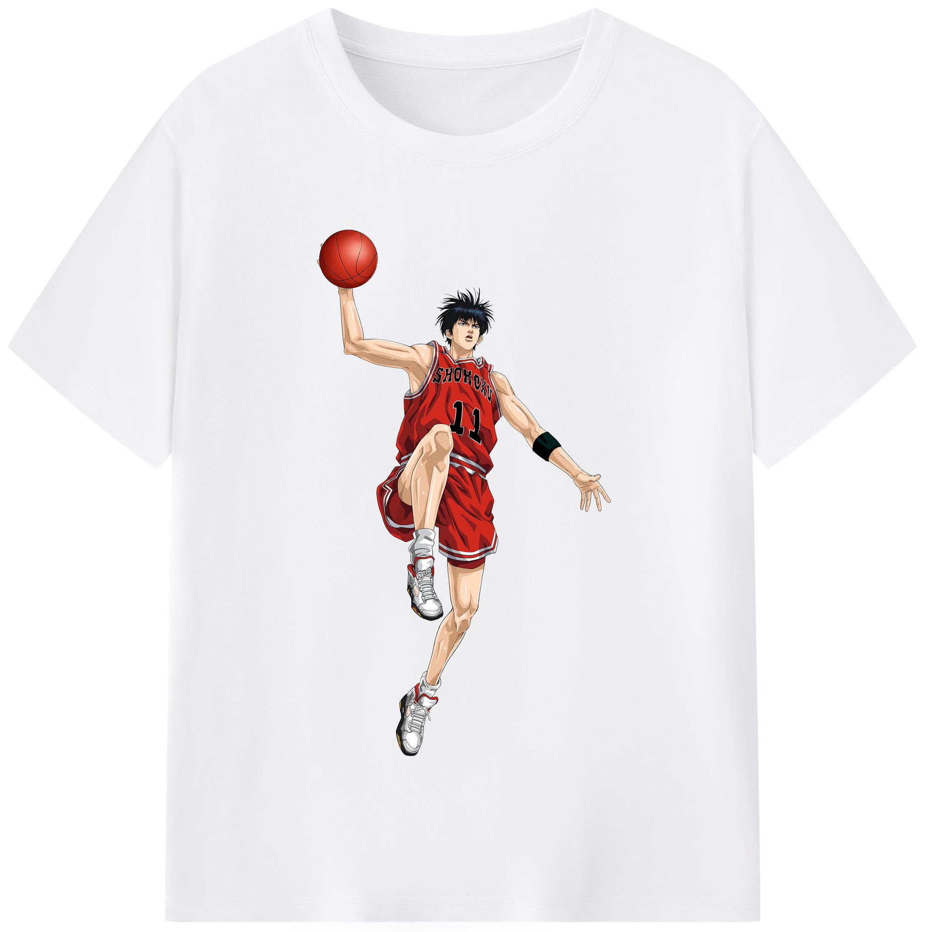 SLAM DUNK／スラムダンク 綿100％半袖Tシャツ（フロントプリント）