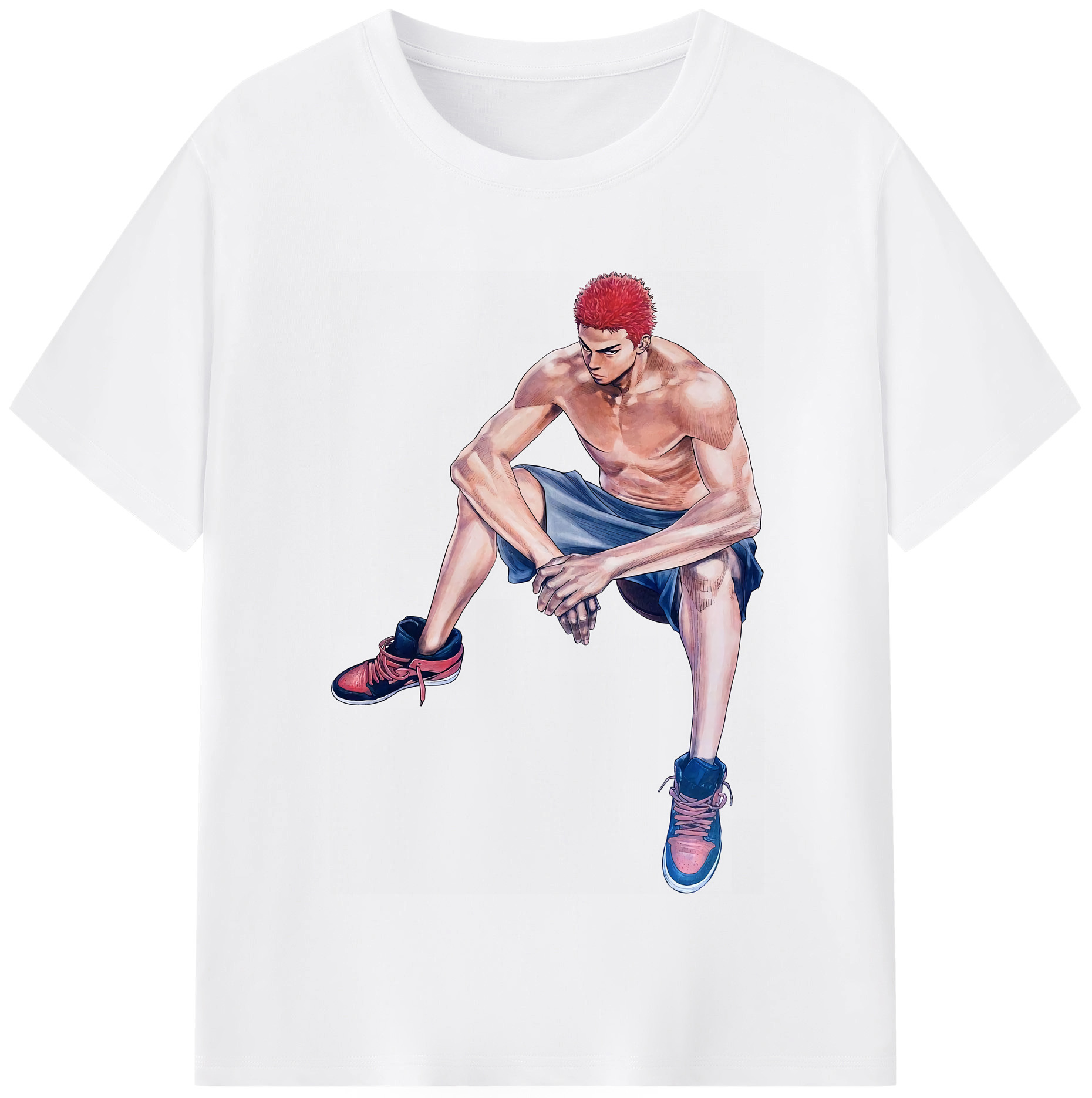 SLAM DUNK／スラムダンク 綿100％半袖Tシャツ（フロントプリント）