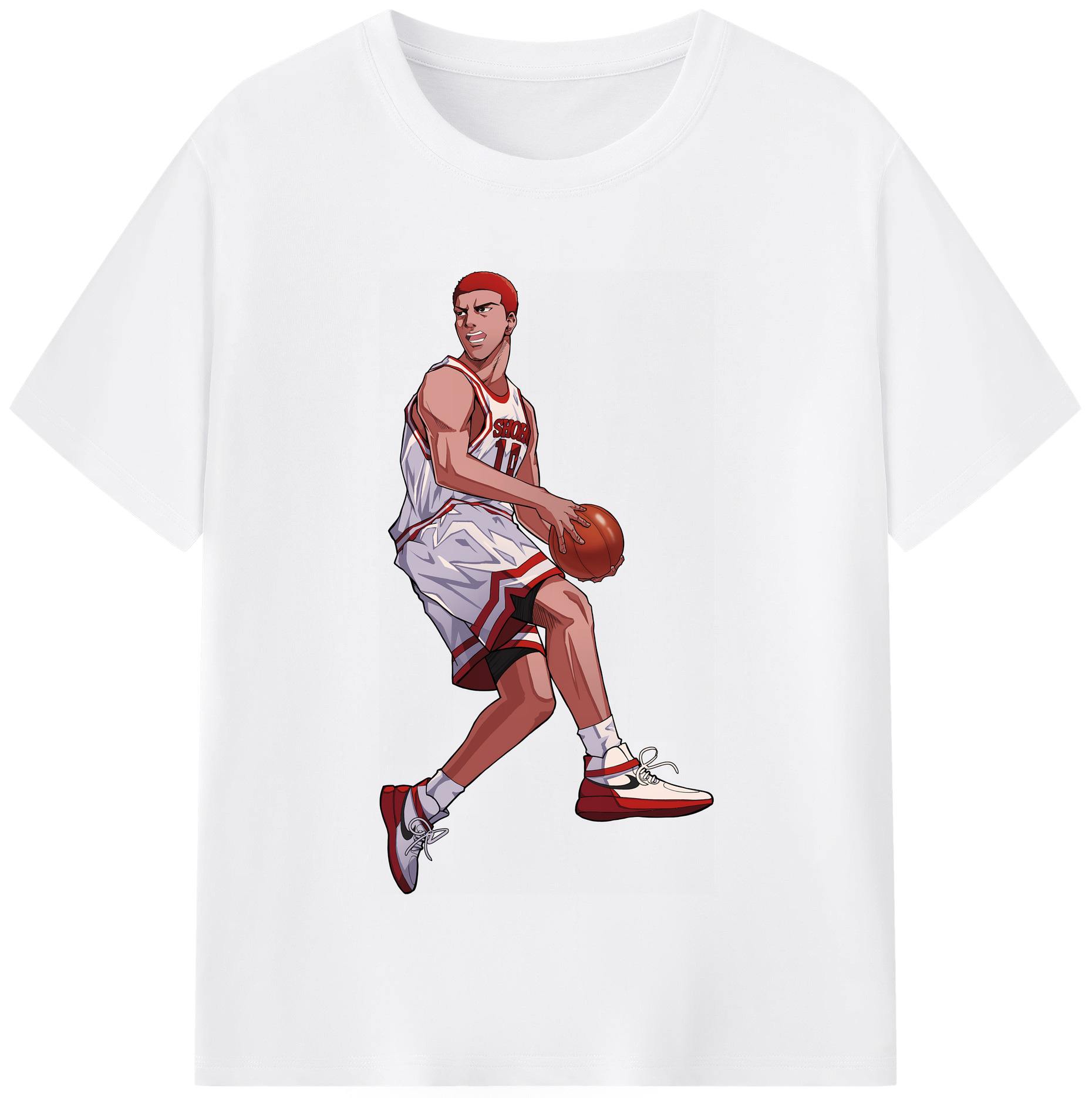 SLAM DUNK／スラムダンク 綿100％半袖Tシャツ（フロントプリント）