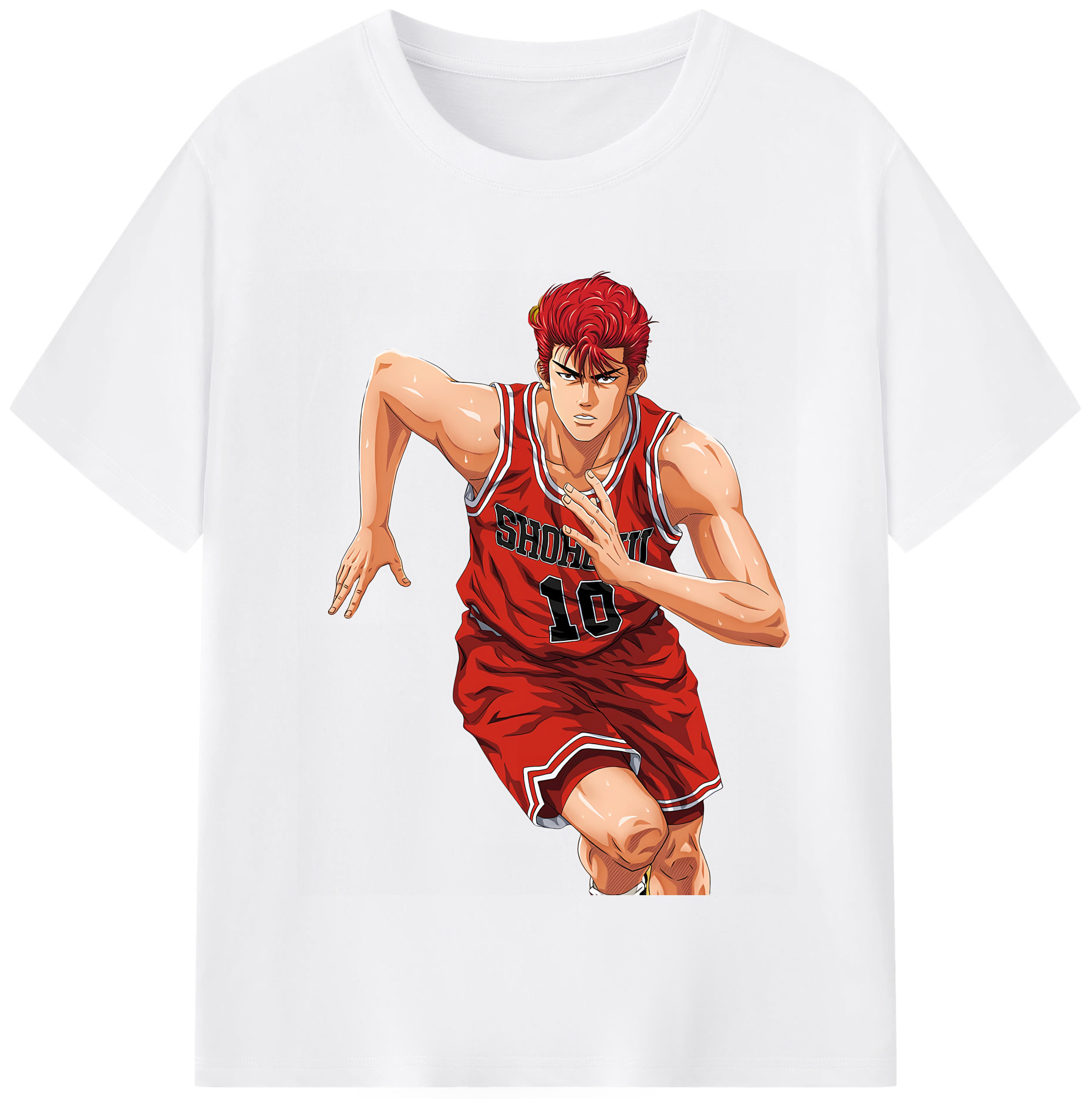 SLAM DUNK／スラムダンク 綿100％半袖Tシャツ（フロントプリント）