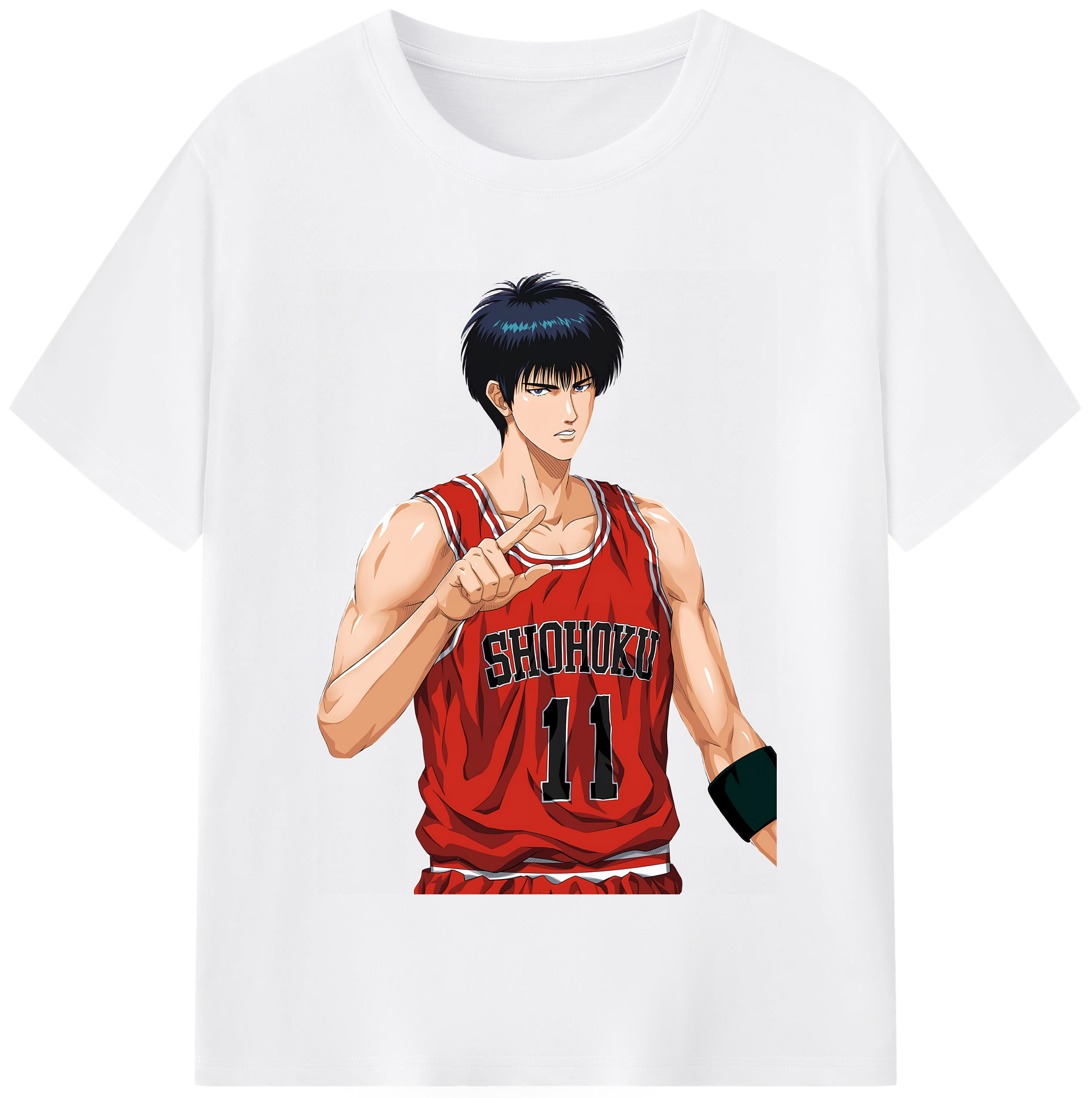 SLAM DUNK／スラムダンク 綿100％半袖Tシャツ（フロントプリント）