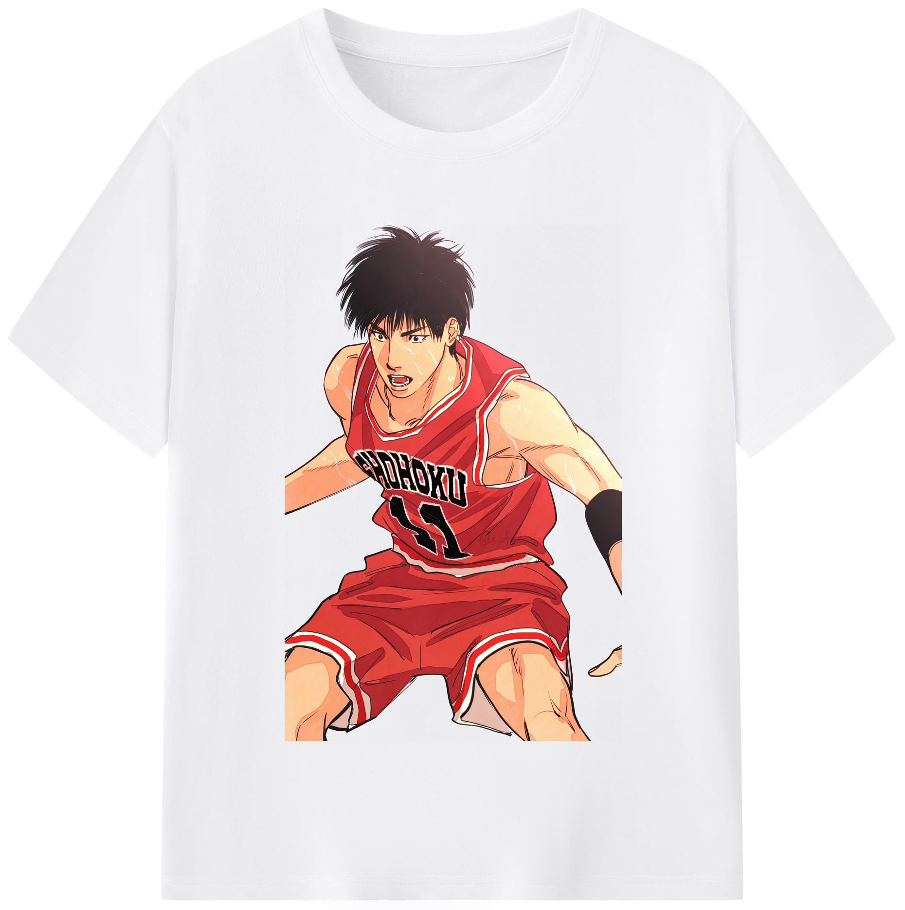SLAM DUNK／スラムダンク 綿100％半袖Tシャツ（フロントプリント）