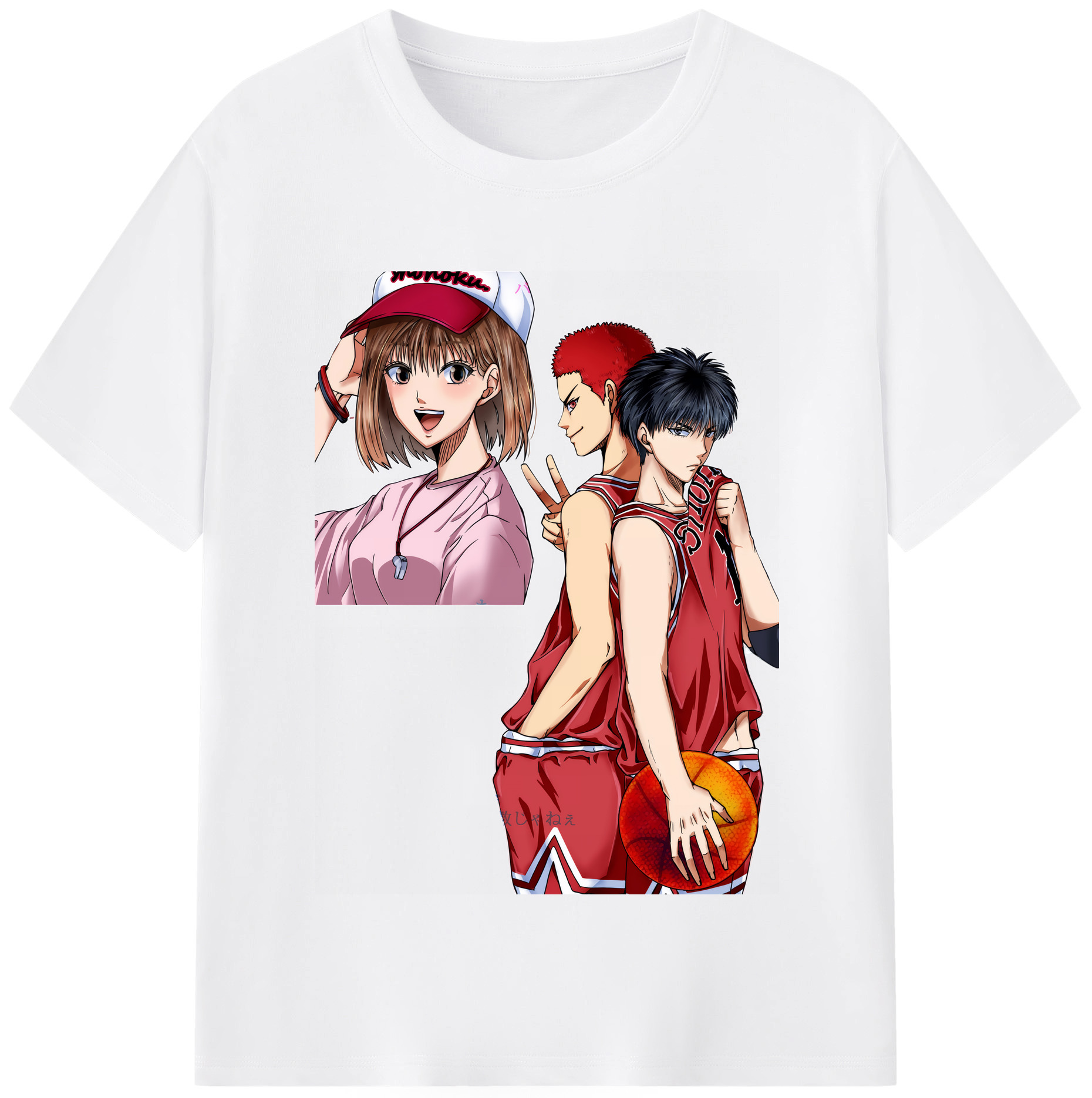 SLAM DUNK／スラムダンク 綿100％半袖Tシャツ（フロントプリント）
