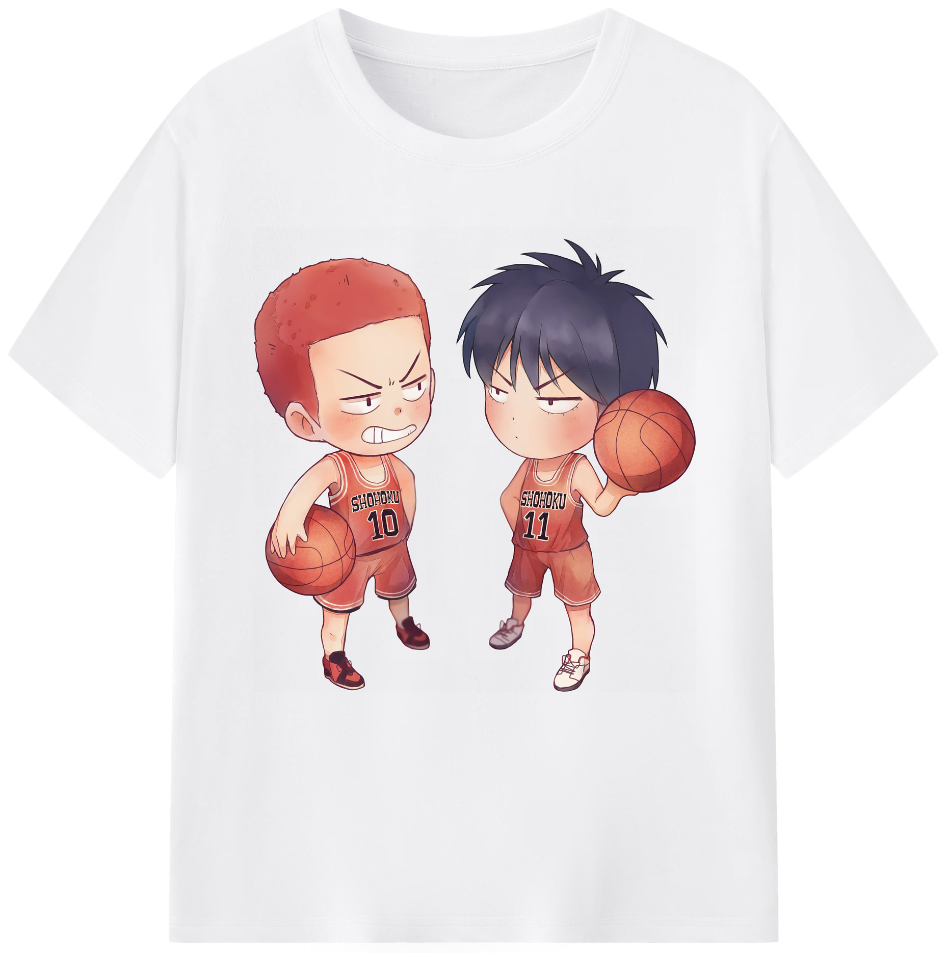 SLAM DUNK／スラムダンク 綿100％半袖Tシャツ（フロントプリント）