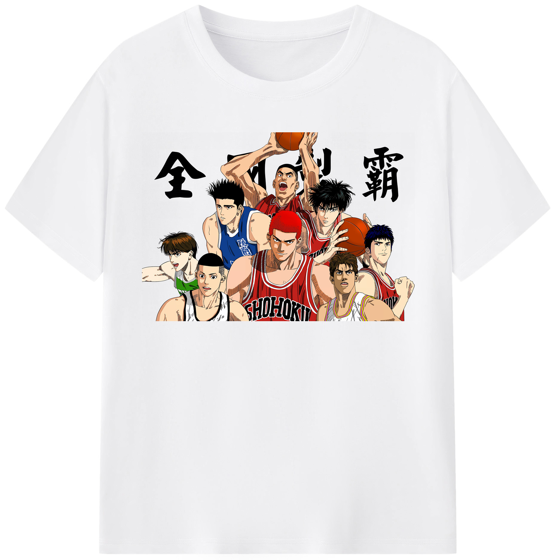 SLAM DUNK／スラムダンク 綿100％半袖Tシャツ（フロントプリント）
