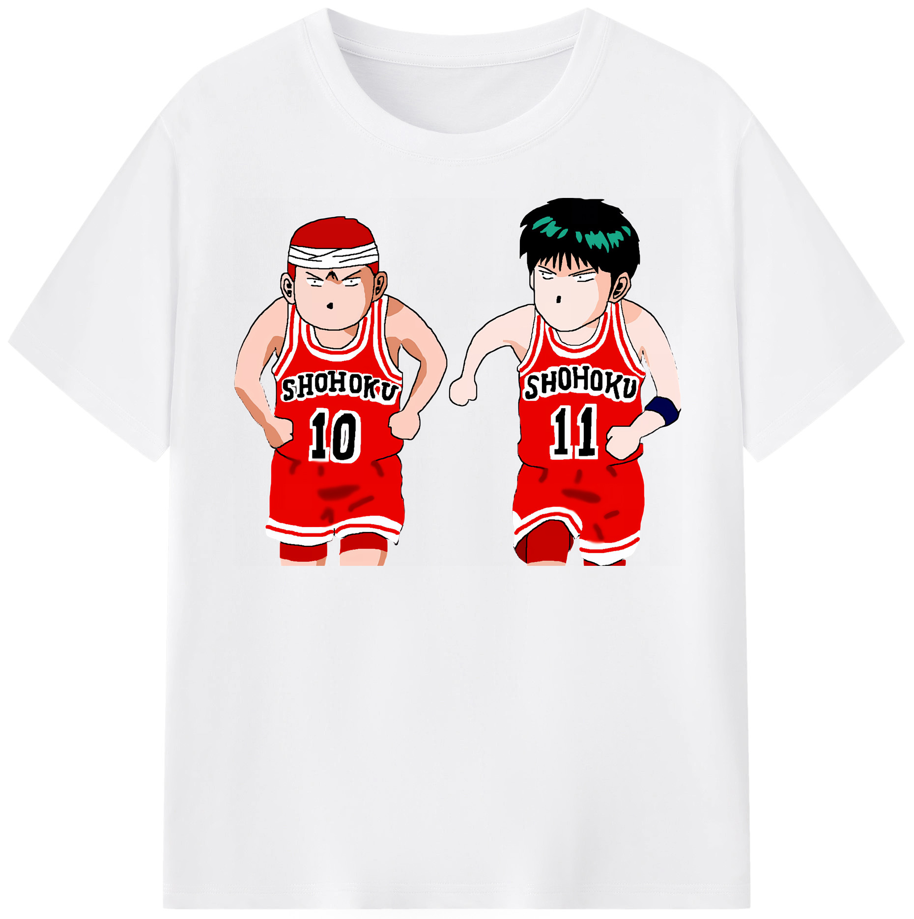 SLAM DUNK／スラムダンク 綿100％半袖Tシャツ（フロントプリント）