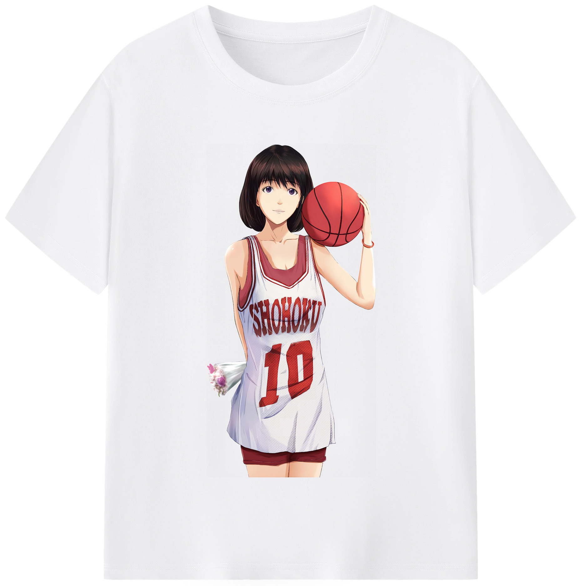SLAM DUNK／スラムダンク 綿100％半袖Tシャツ（フロントプリント）