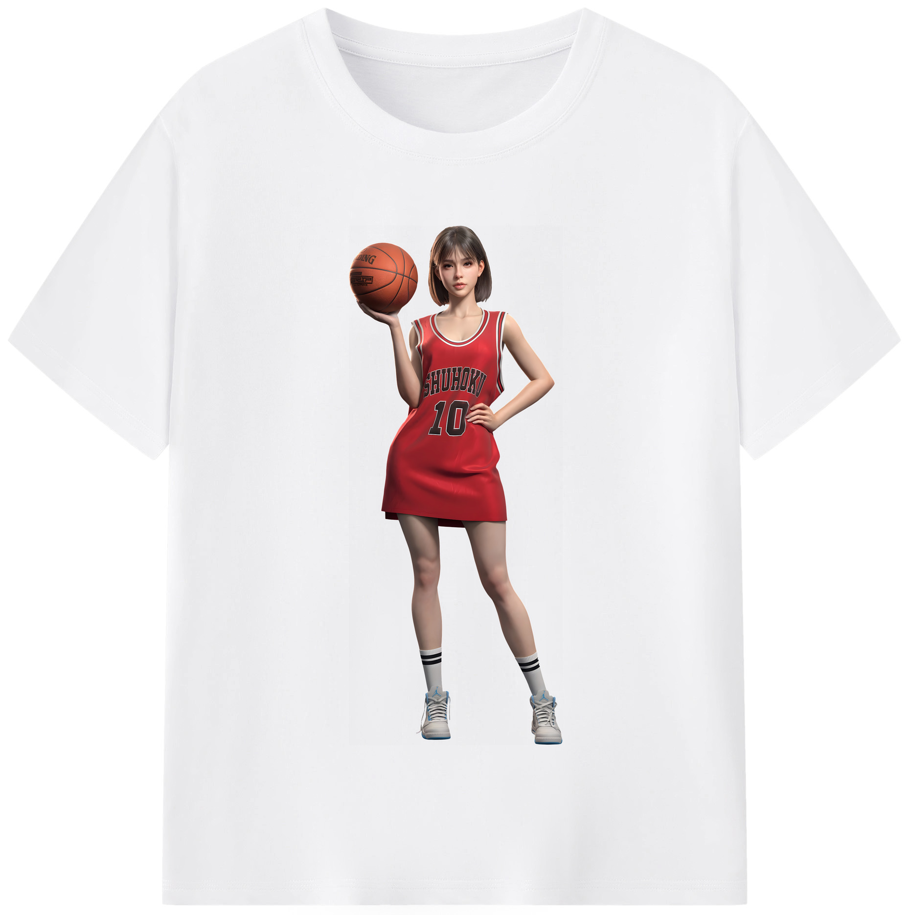 SLAM DUNK／スラムダンク 綿100％半袖Tシャツ（フロントプリント）