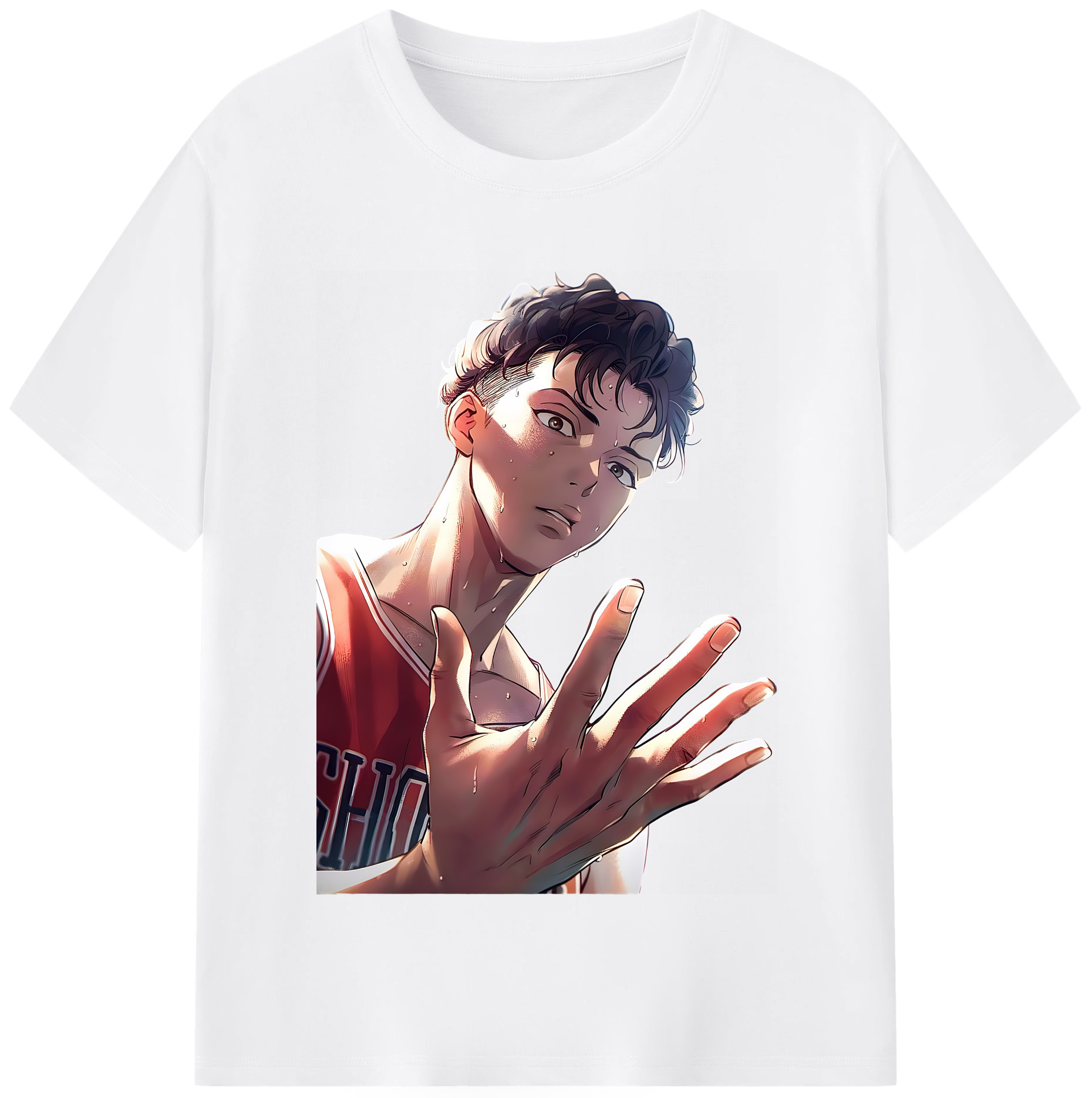 SLAM DUNK／スラムダンク 綿100％半袖Tシャツ（フロントプリント）