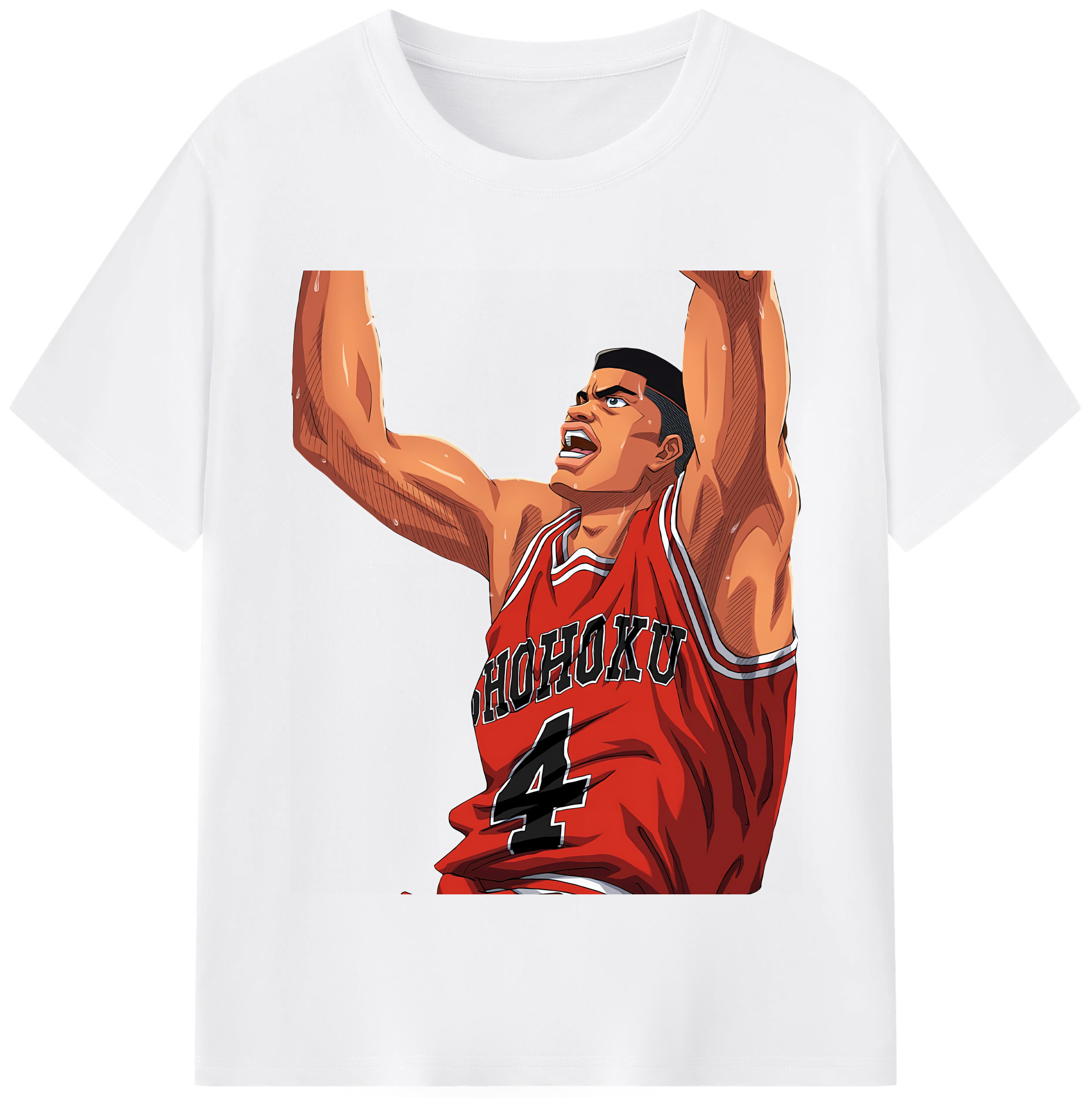 SLAM DUNK／スラムダンク 綿100％半袖Tシャツ（フロントプリント）