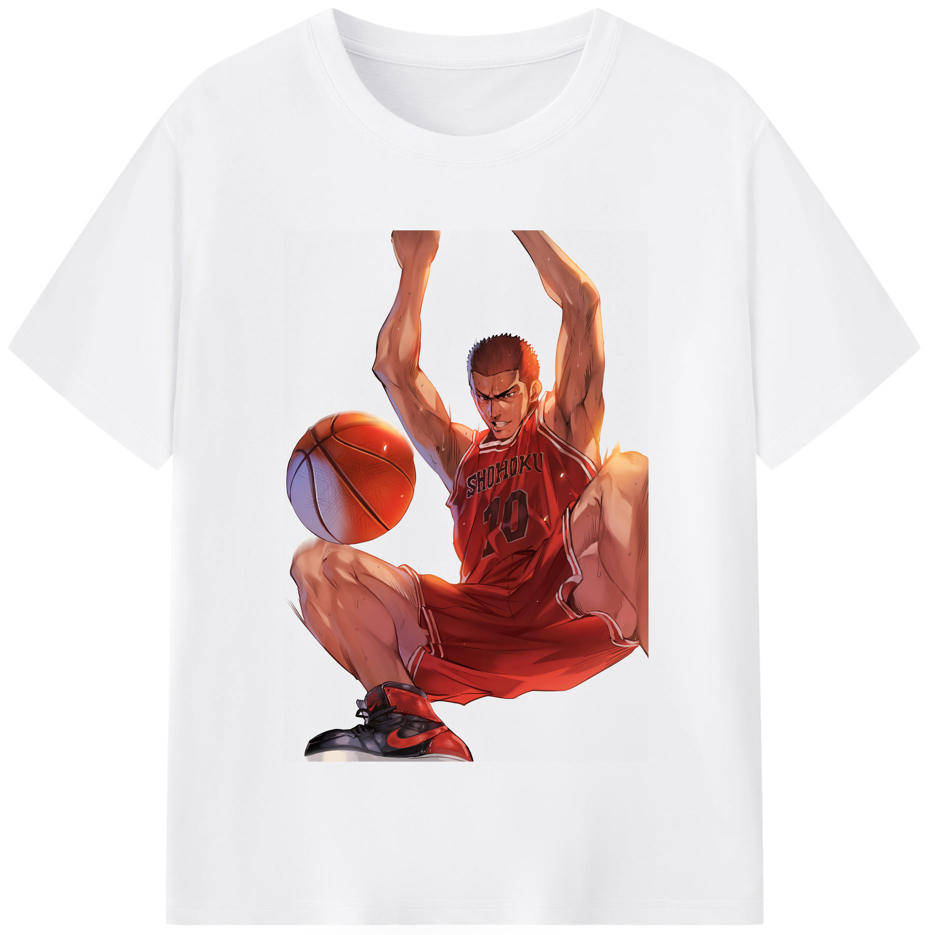 SLAM DUNK／スラムダンク 綿100％半袖Tシャツ（フロントプリント）