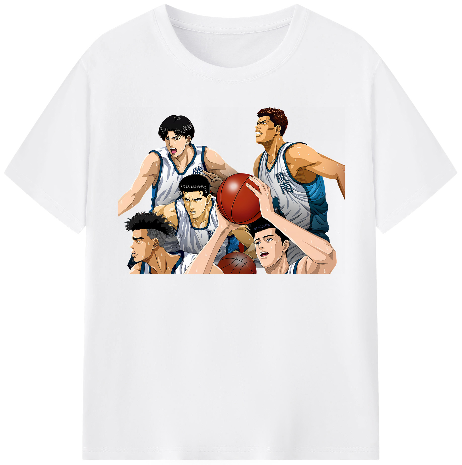 SLAM DUNK／スラムダンク 綿100％半袖Tシャツ（フロントプリント）
