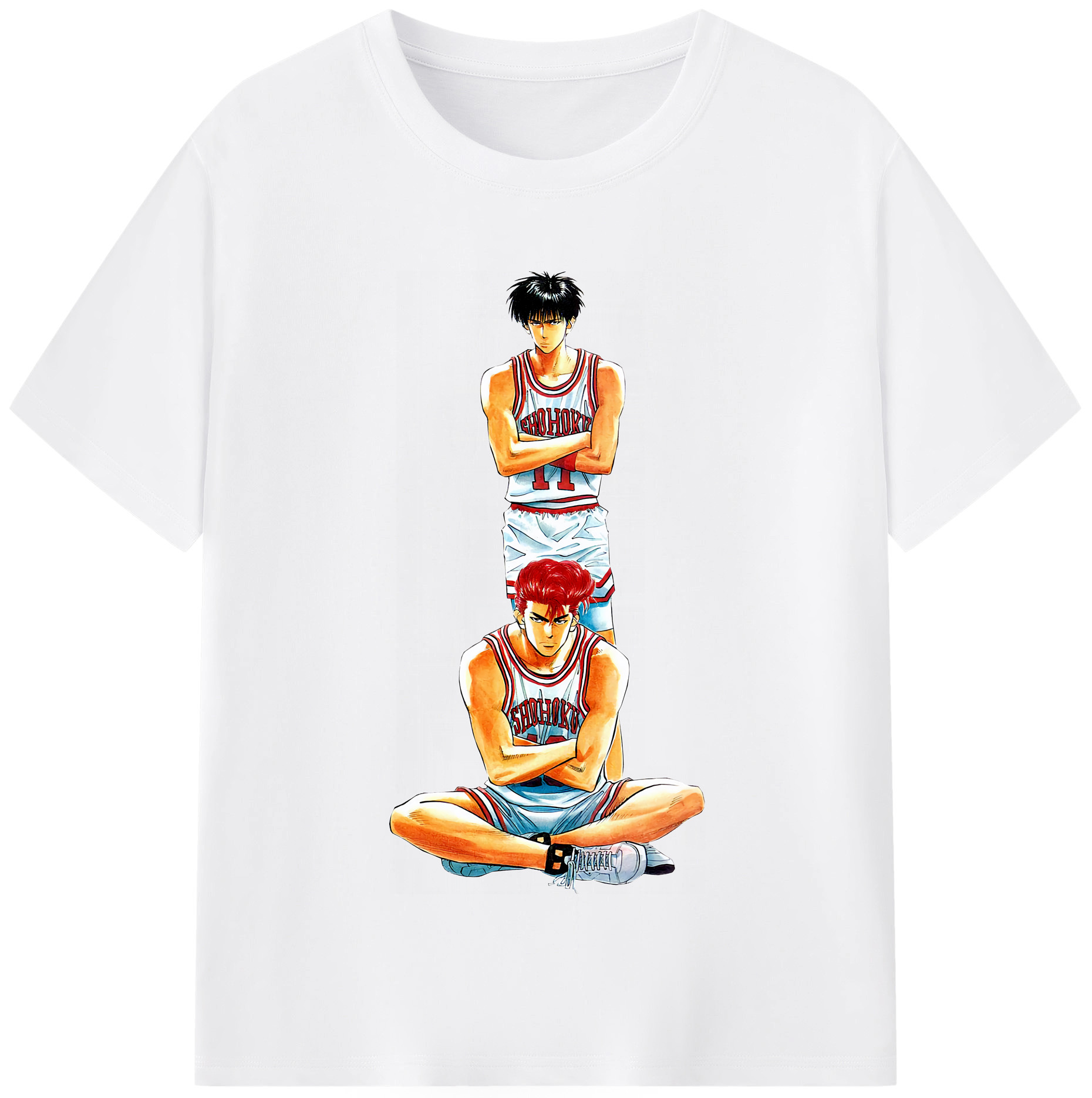SLAM DUNK／スラムダンク 綿100％半袖Tシャツ（フロントプリント）