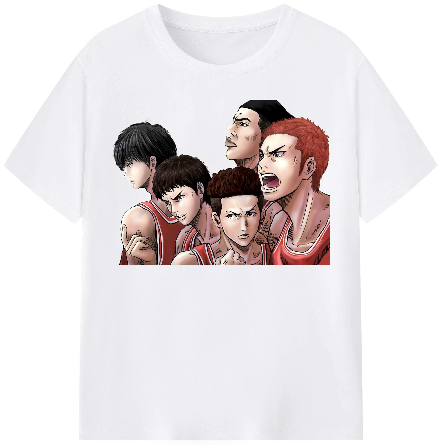 SLAM DUNK／スラムダンク 綿100％半袖Tシャツ（フロントプリント）
