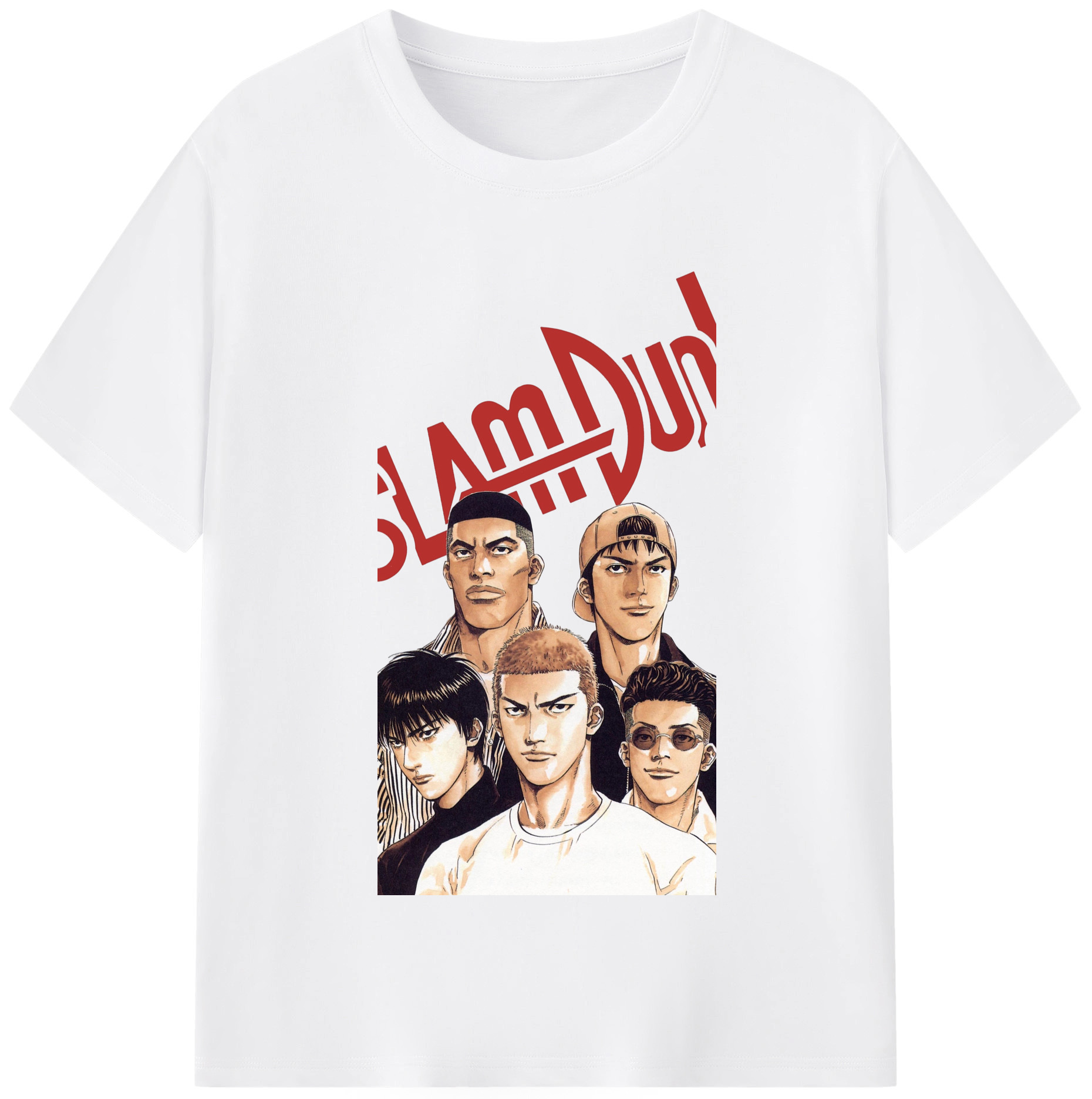 SLAM DUNK／スラムダンク 綿100％半袖Tシャツ（フロントプリント）