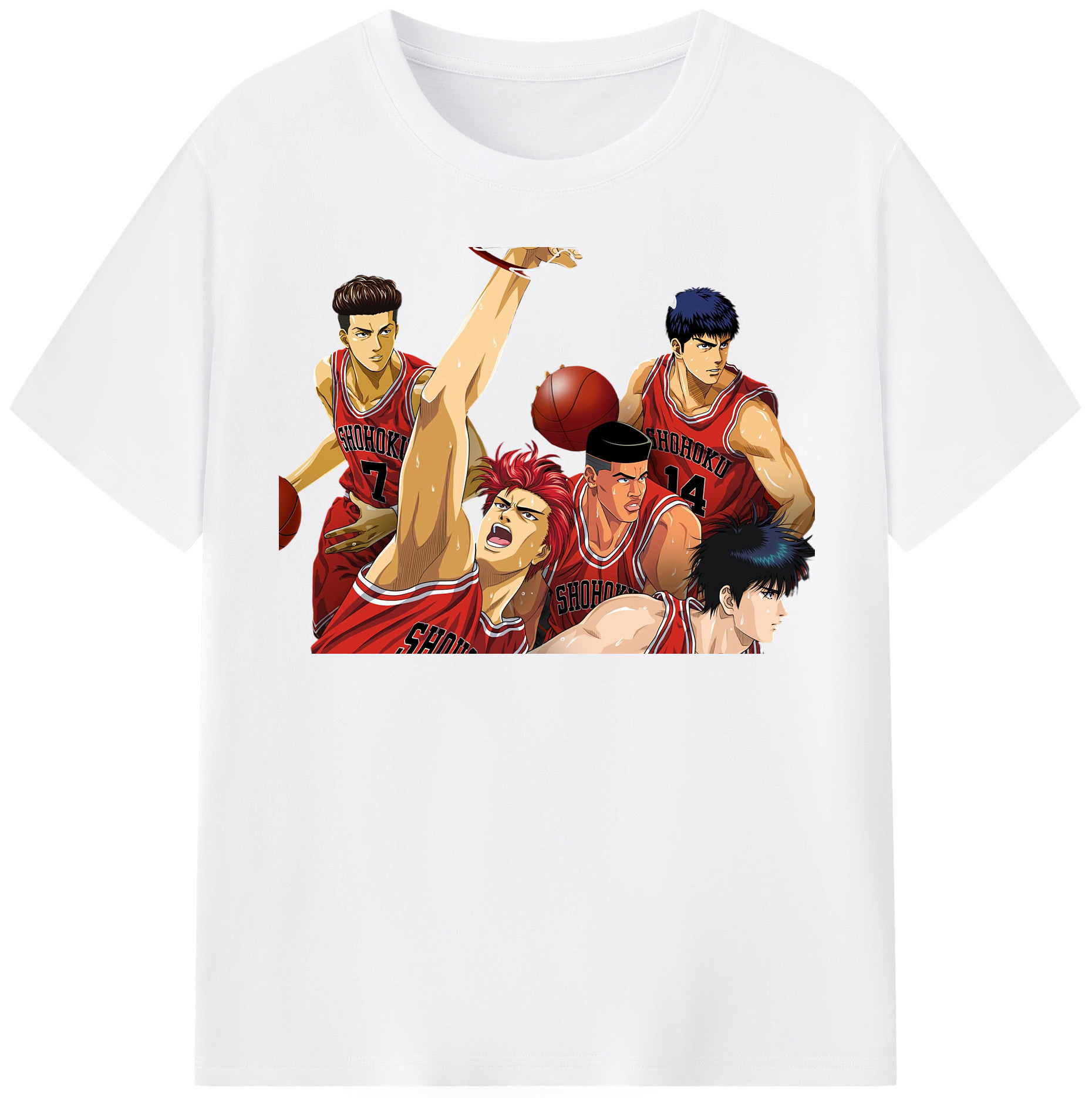 （画像用） SLAM DUNK／スラムダンク 綿100％半袖Tシャツ（フロントプリント）