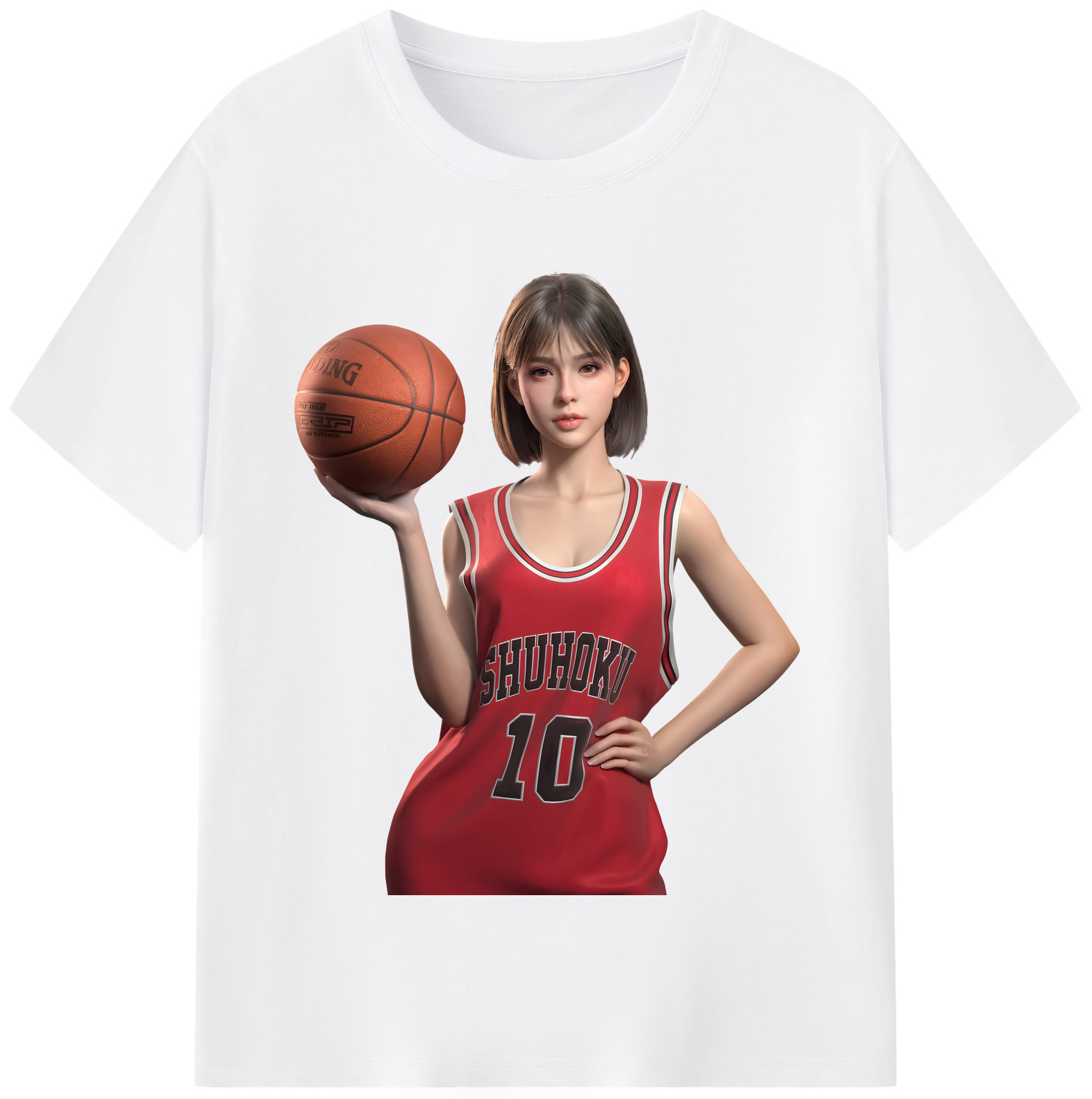 SLAM DUNK／スラムダンク 綿100％半袖Tシャツ（フロントプリント）