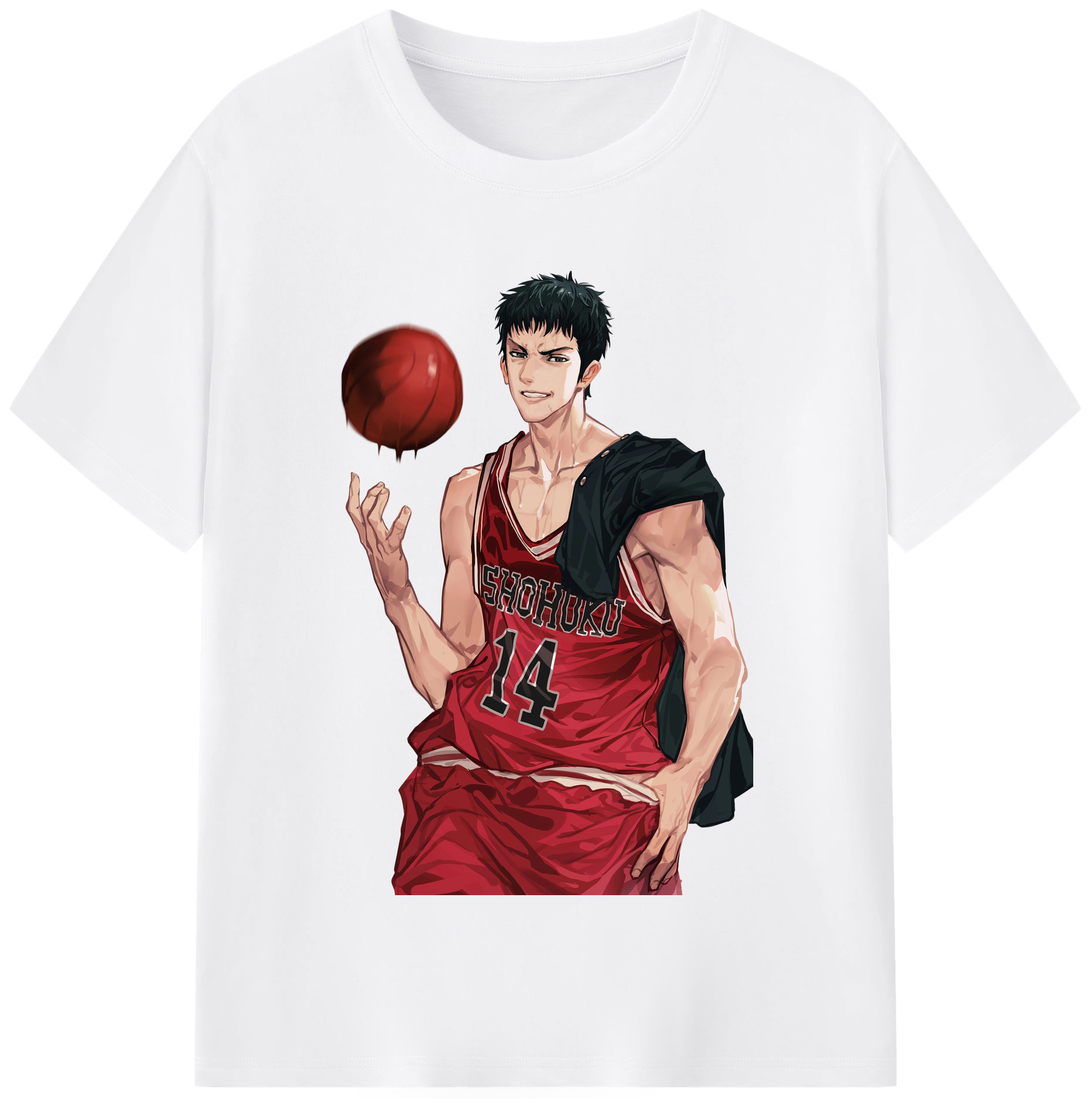 SLAM DUNK／スラムダンク 綿100％半袖Tシャツ（フロントプリント）