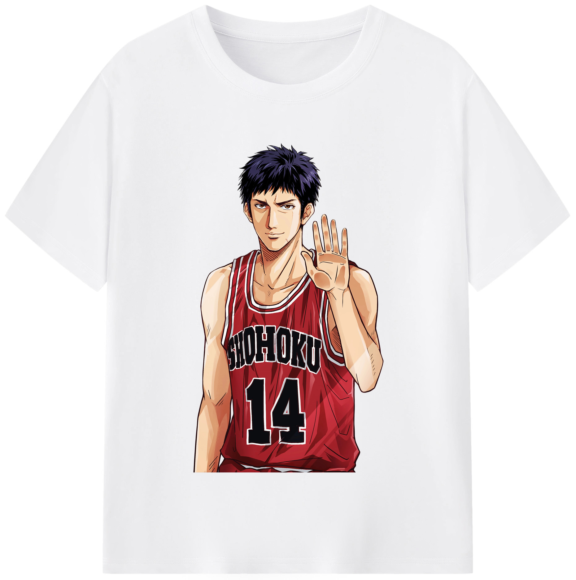 SLAM DUNK／スラムダンク 綿100％半袖Tシャツ（フロントプリント）
