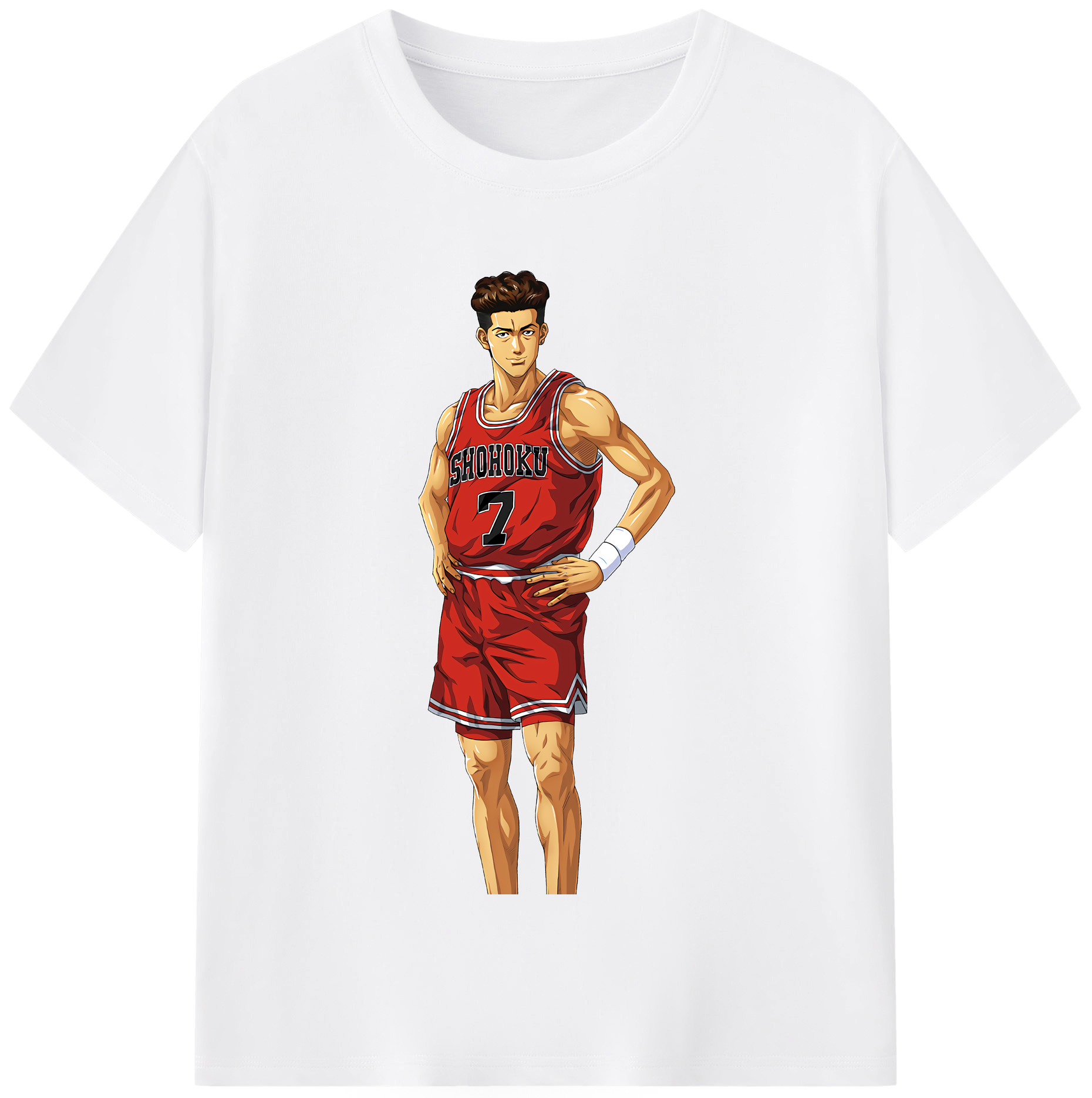 SLAM DUNK／スラムダンク 綿100％半袖Tシャツ（フロントプリント）
