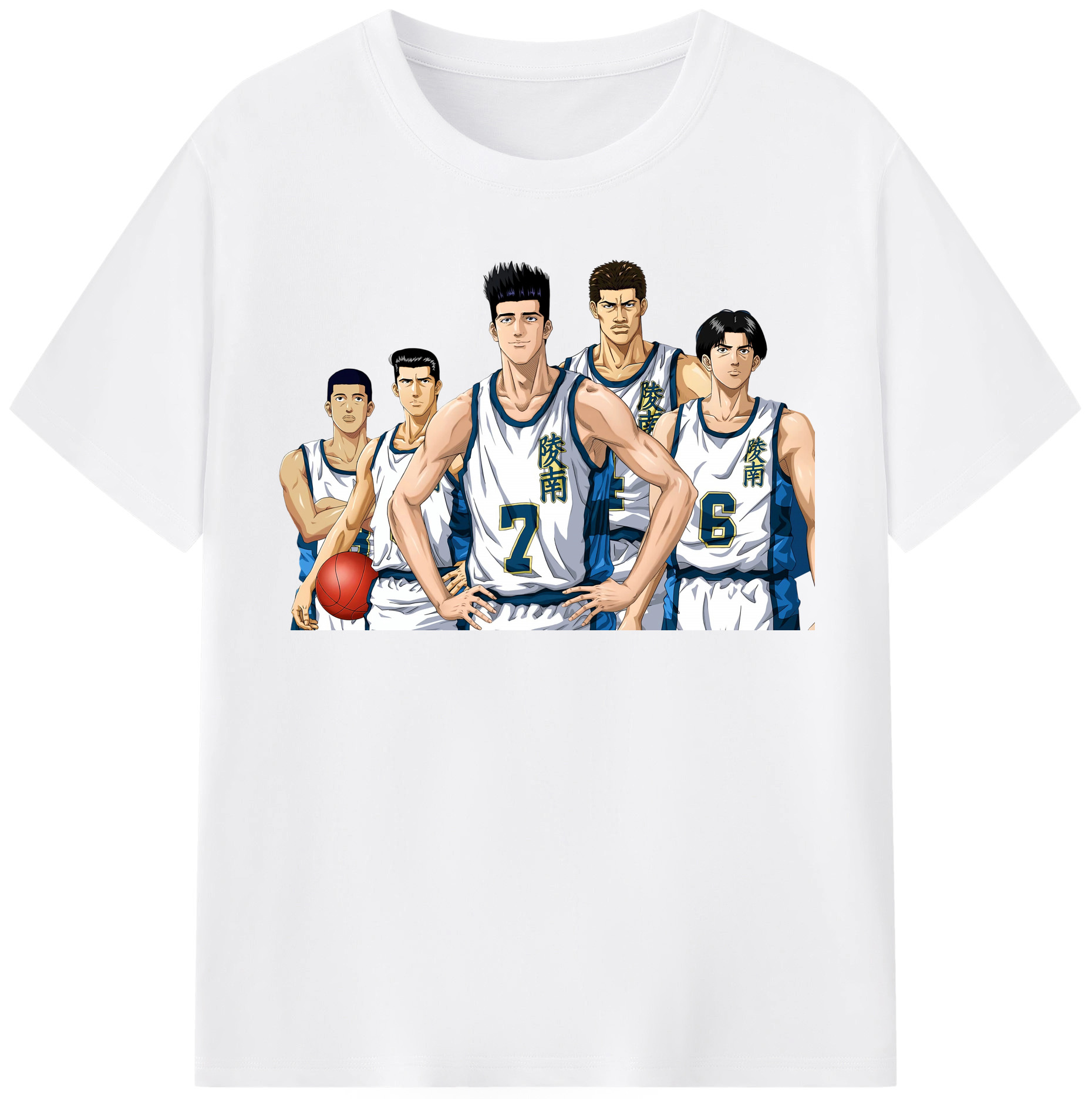 SLAM DUNK／スラムダンク 綿100％半袖Tシャツ（フロントプリント）