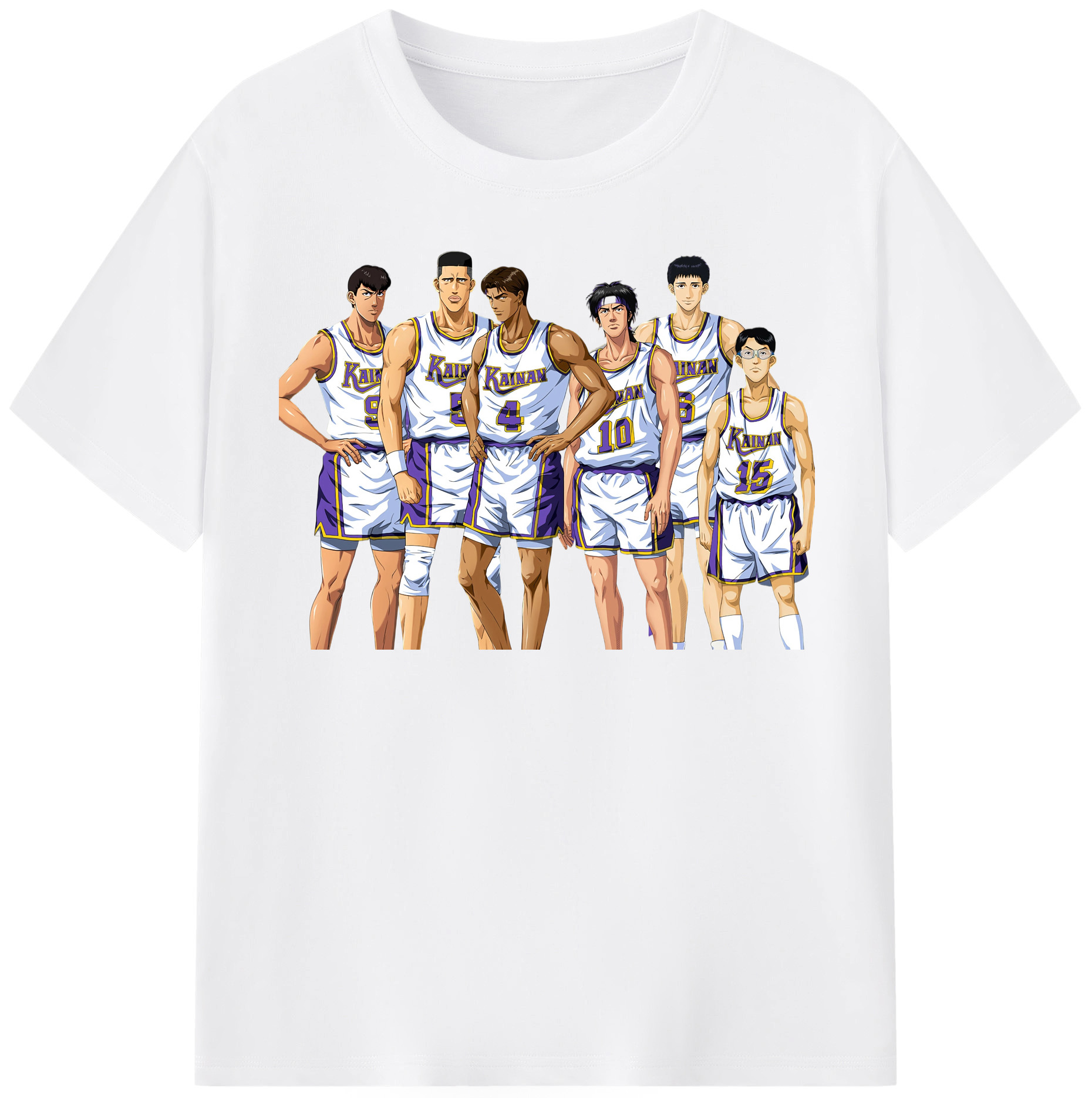 SLAM DUNK／スラムダンク 綿100％半袖Tシャツ（フロントプリント）