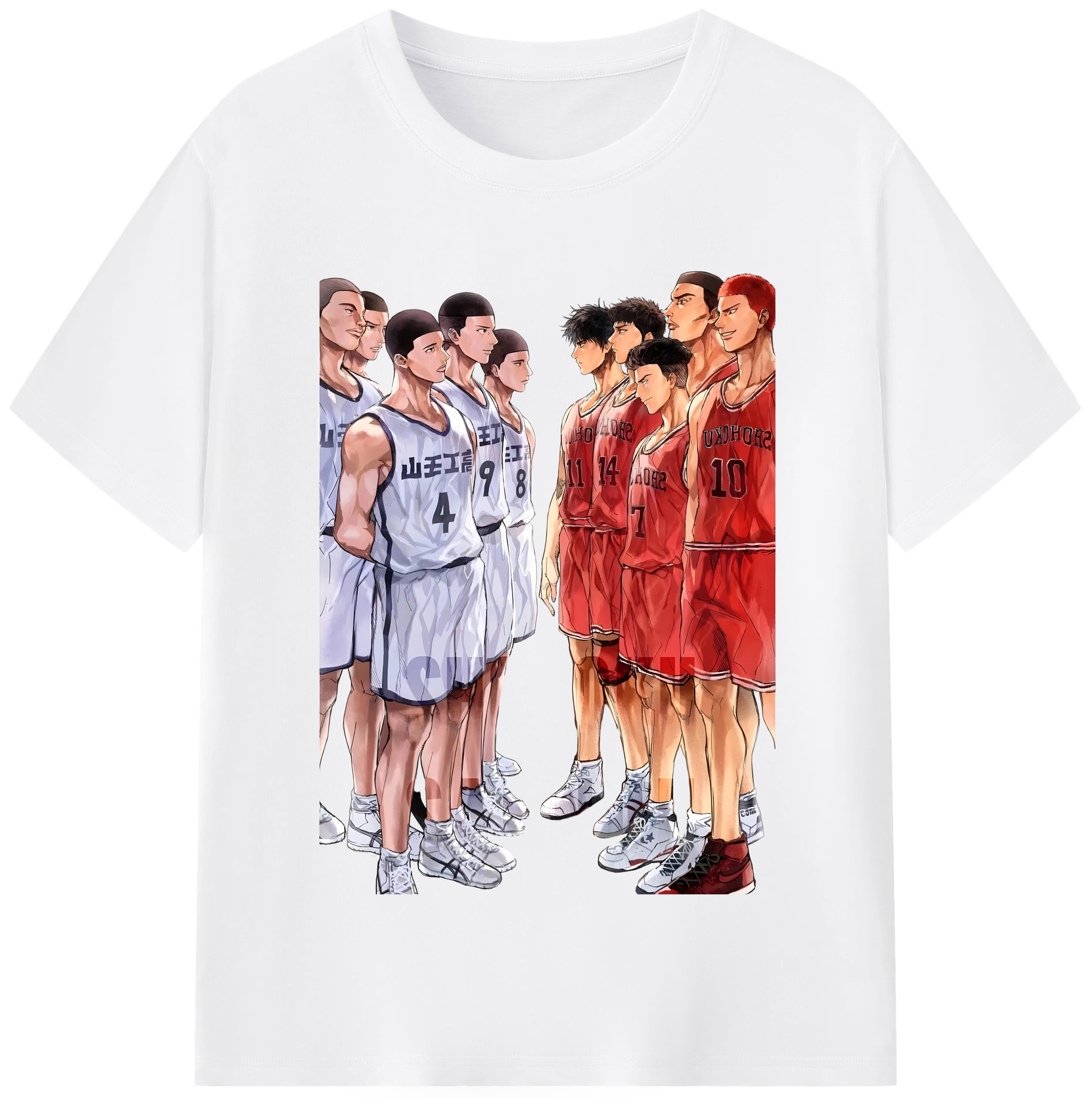 SLAM DUNK／スラムダンク 綿100％半袖Tシャツ（フロントプリント）