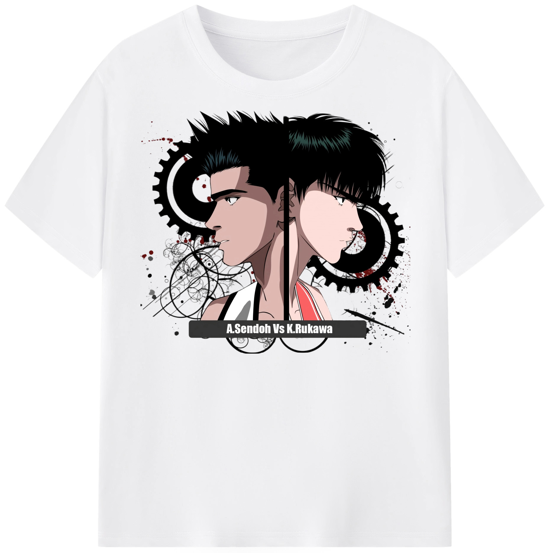 SLAM DUNK／スラムダンク 綿100％半袖Tシャツ（フロントプリント）
