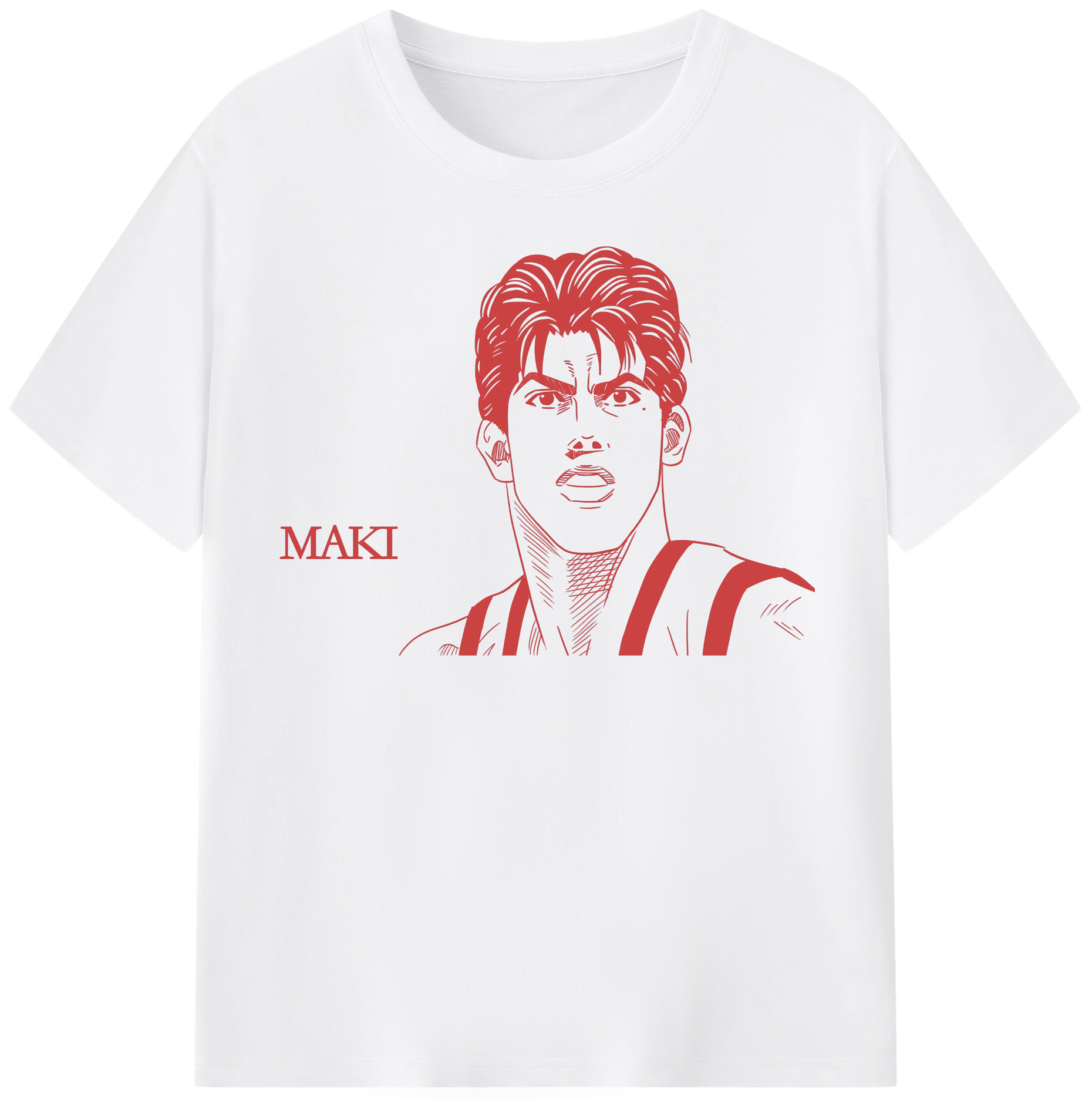 SLAM DUNK／スラムダンク 綿100％半袖Tシャツ（フロントプリント）